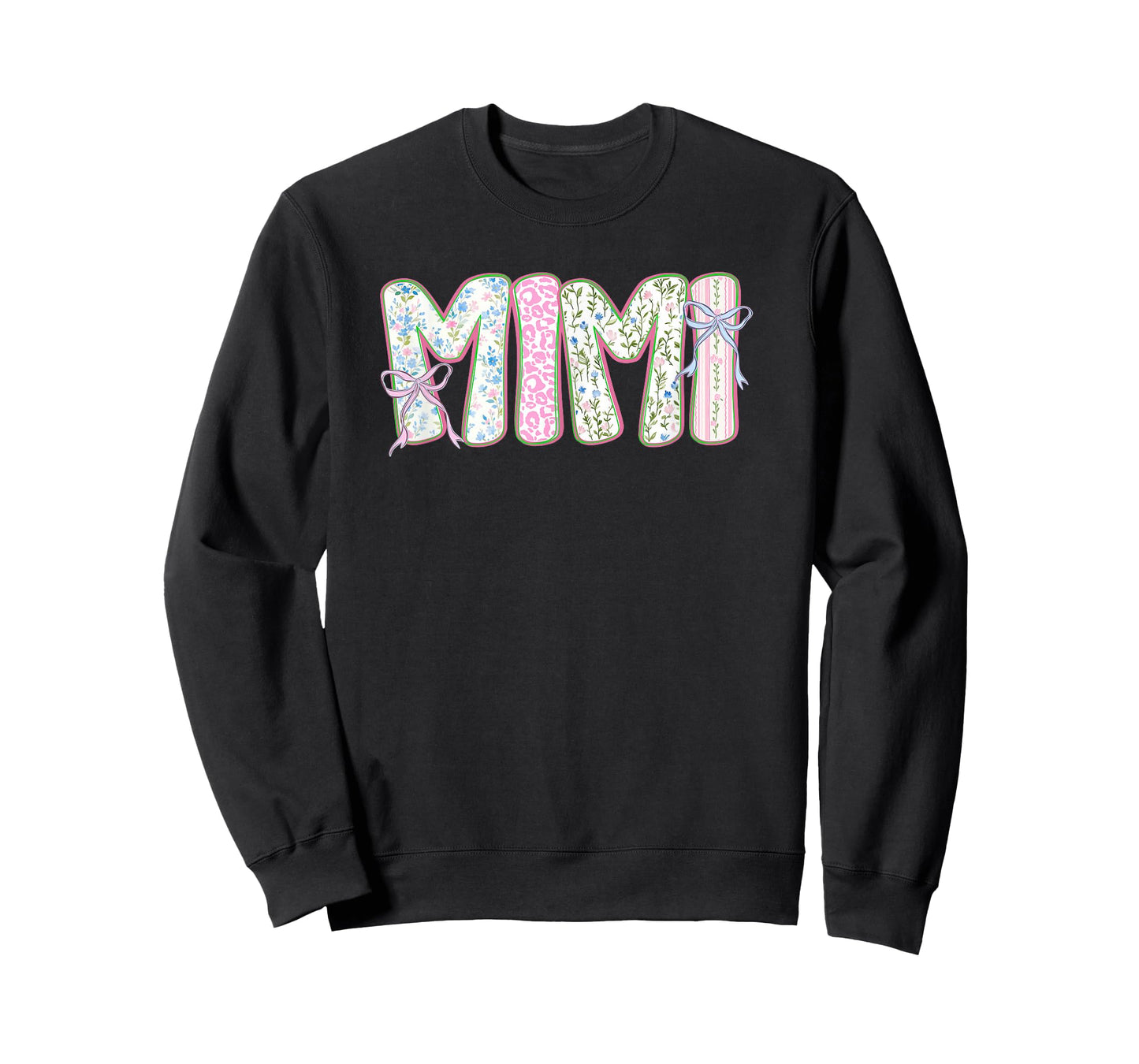 Mimi Floral Coquette Bow Mother's Day Cute Women Grandma T-Shirt