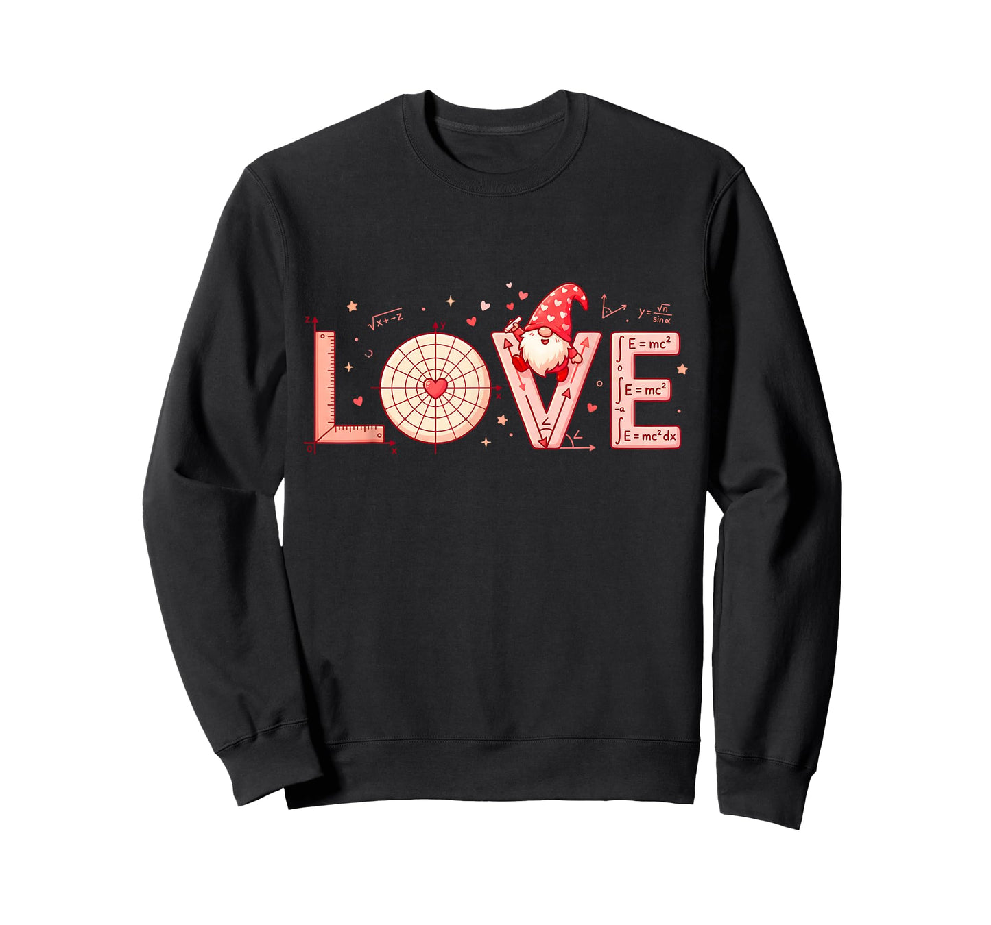 Math Love Gnome Valentine Shirt Cute Gnome Teacher Design T-Shirt