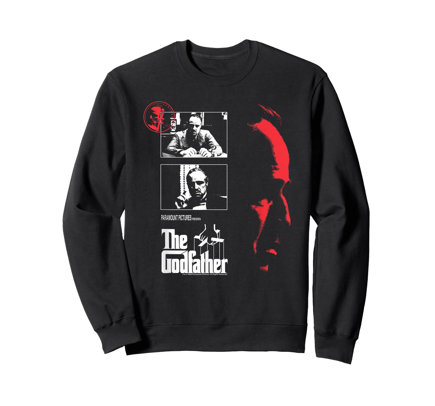 The Godfather Red Shadow Portrait Collage Mafia Movie T-Shirt