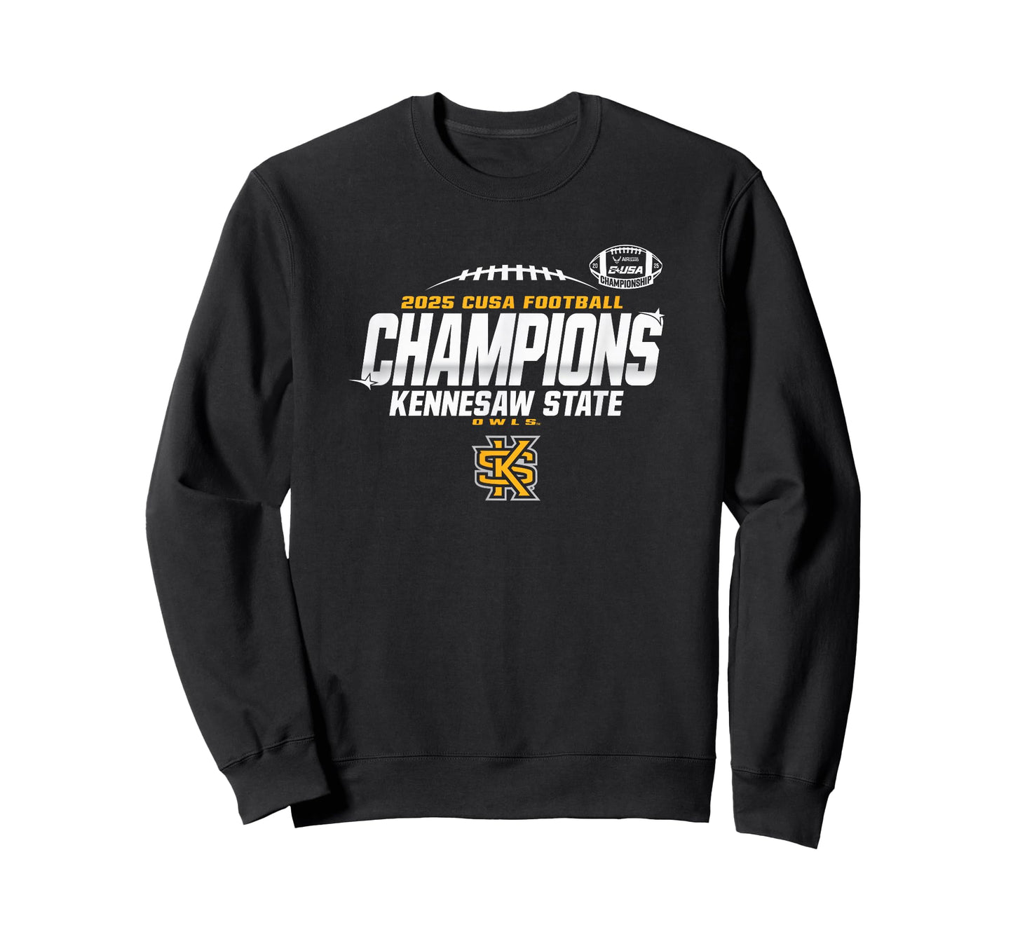 Kennesaw State Owls C-USA Champs 2025 Football Locker Room T-Shirt