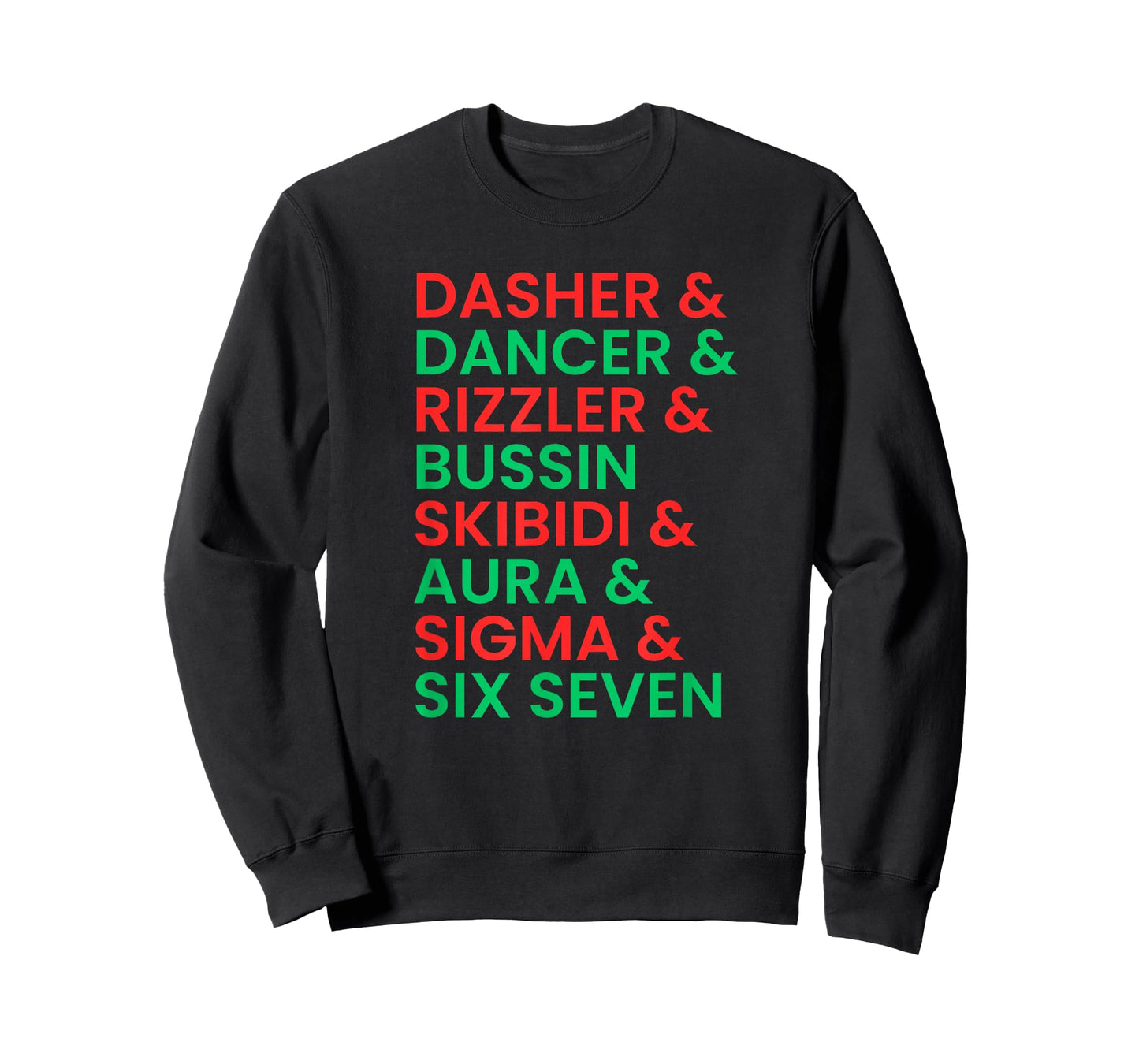 Dasher Dancer Prancer & Rizzler 67 Funny Kids Christmas T-Shirt