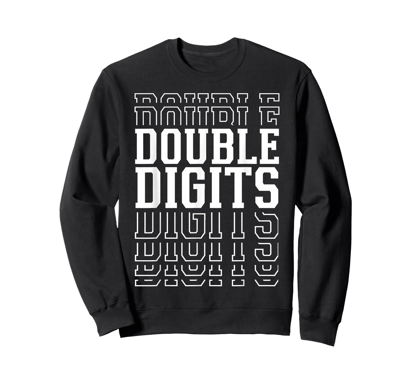 Double Digits 10th Birthday Layered Text 10 Year Old T-Shirt