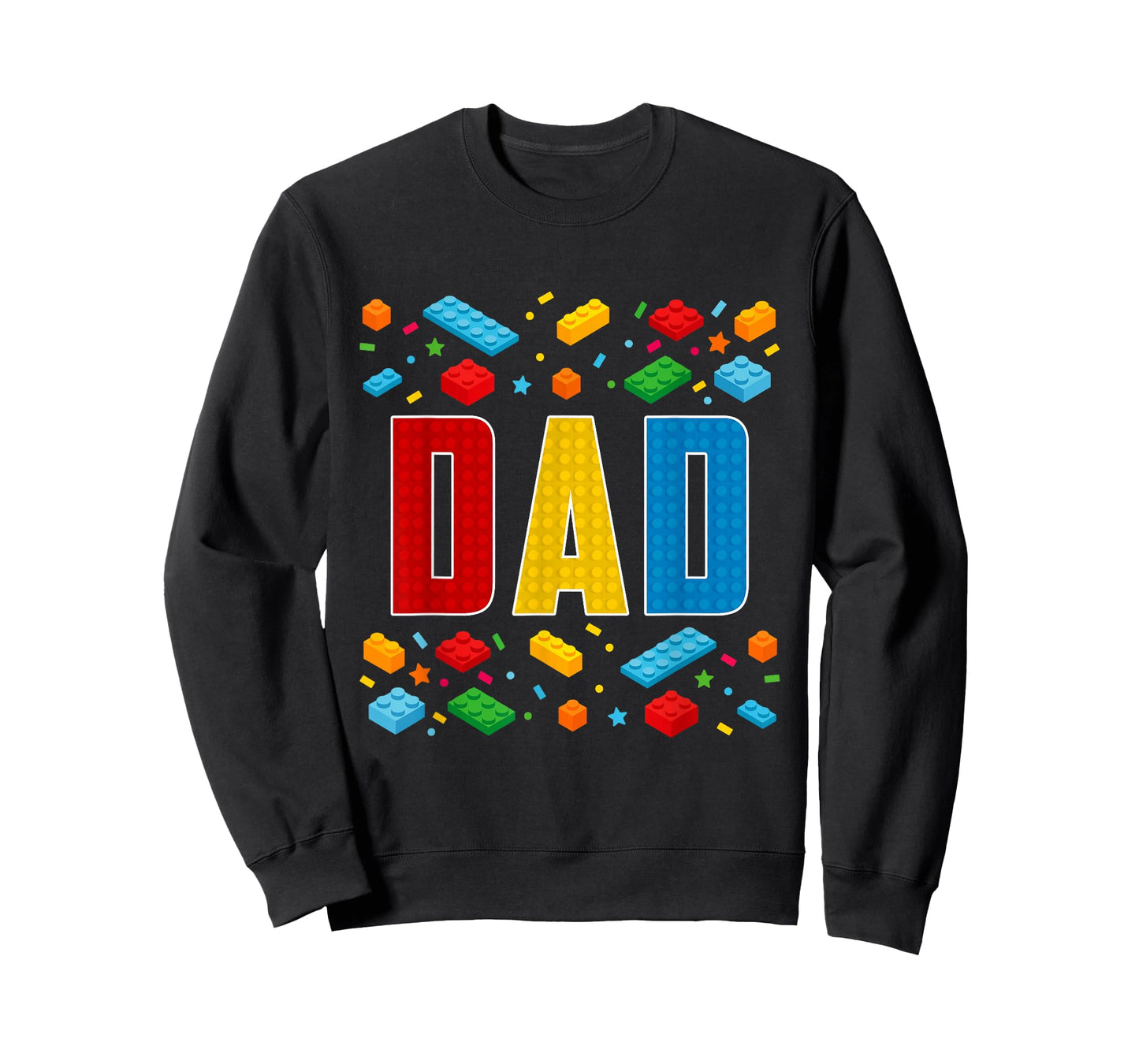 Dad - Brick Builder Block Building Father T-Shirt