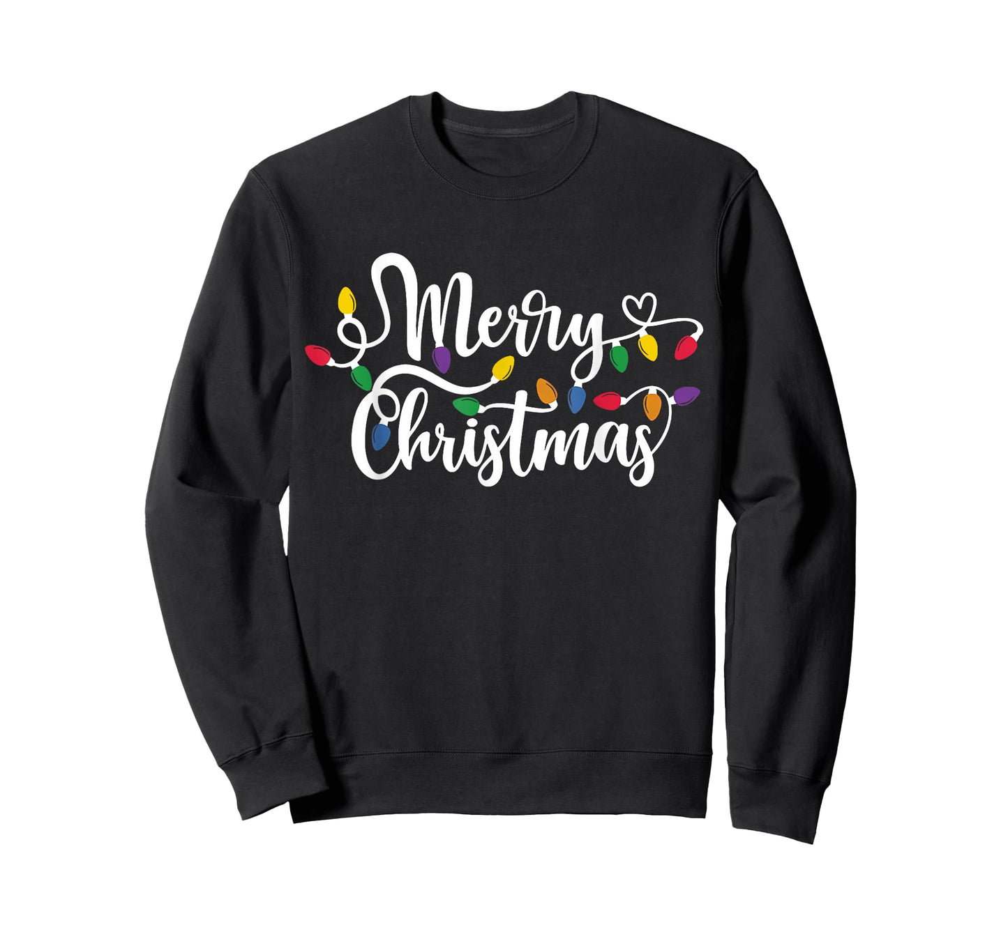 Merry Christmas Lights Red Santa Hat Xmas Family Men Women T-Shirt