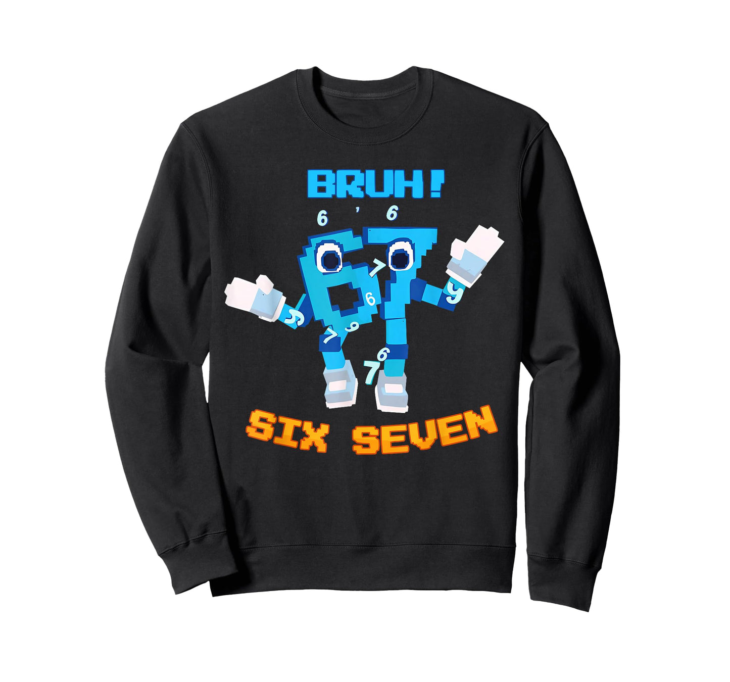 Bruh 6 7 Six Seven Gen Z Alpha Funny Meme Brain Rot Vintage T-Shirt