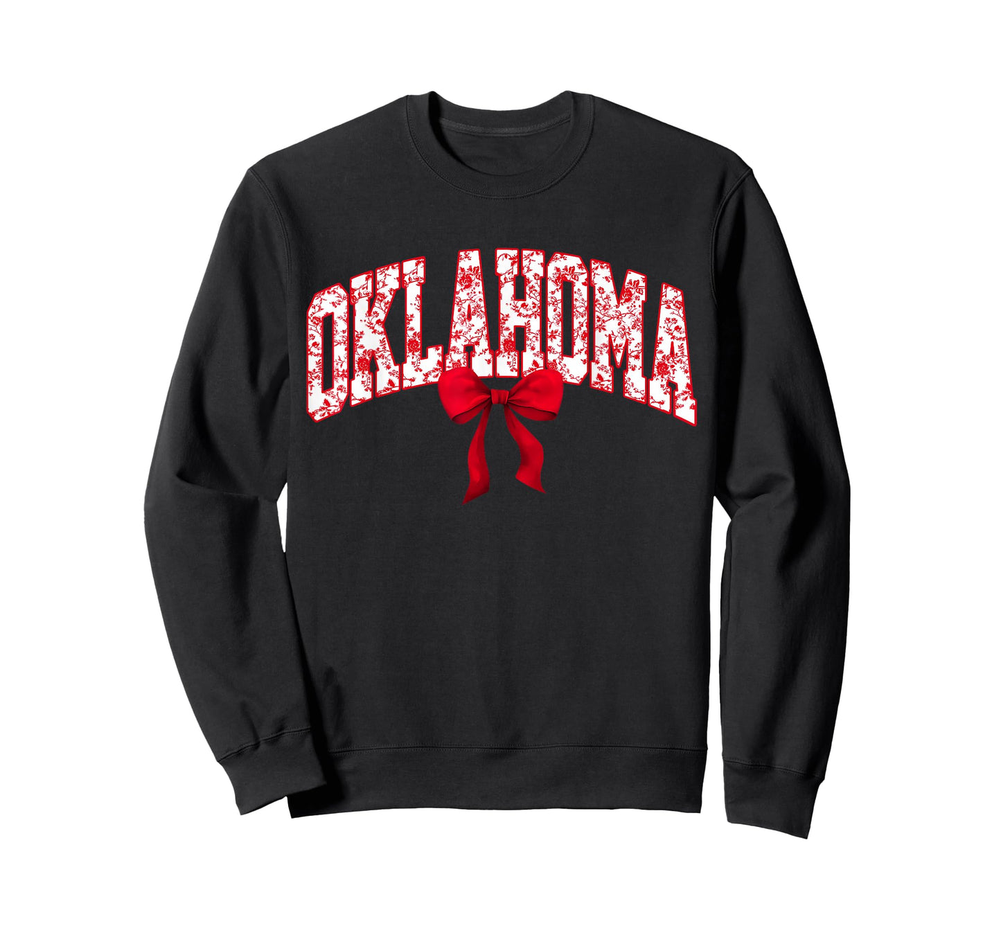 Oklahoma Coquette Bow Floral State Pride Style Girls Women T-Shirt