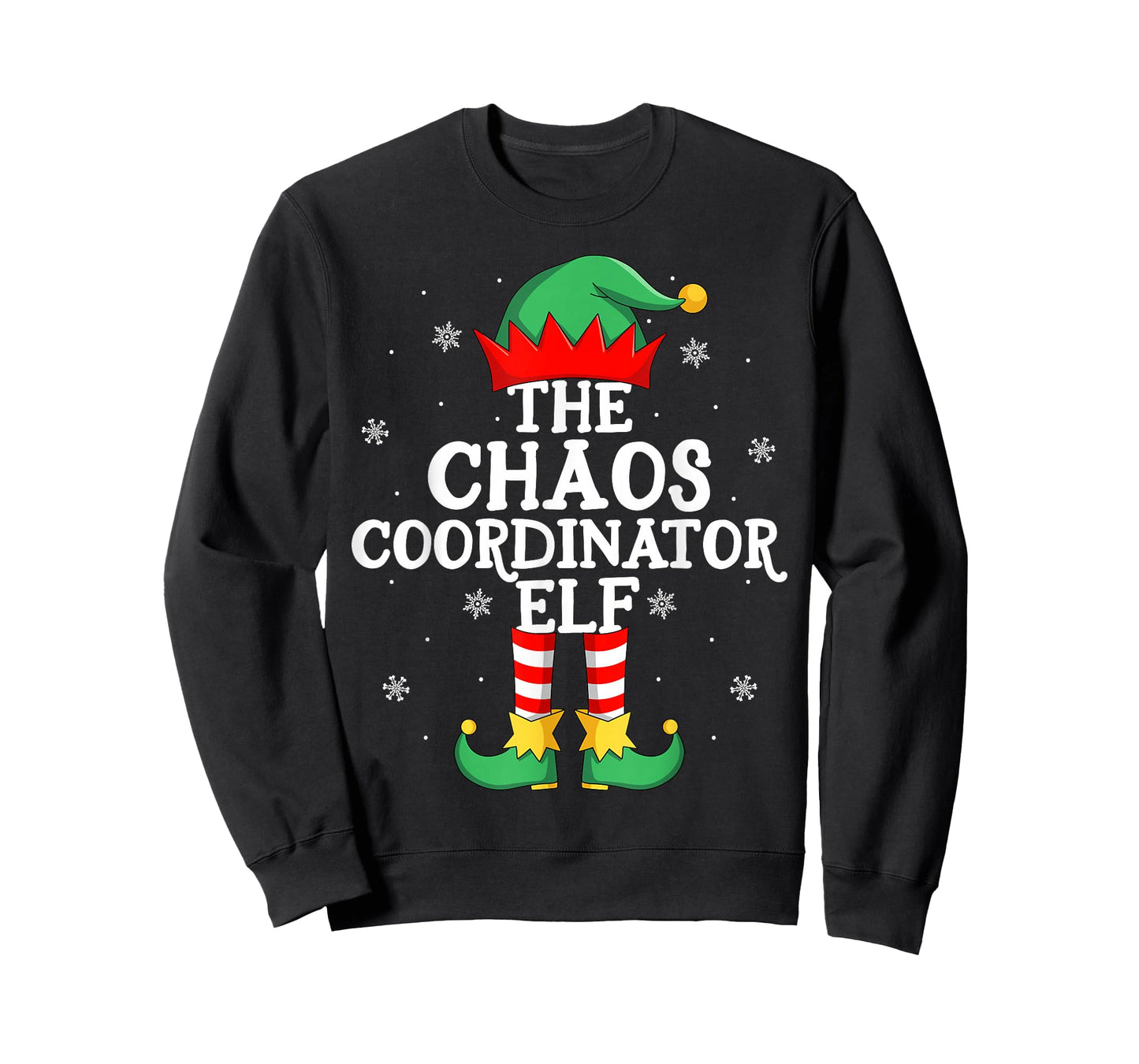 Chaos Coordinator Elf Christmas Family Funny Elf Squad Xmas T-Shirt