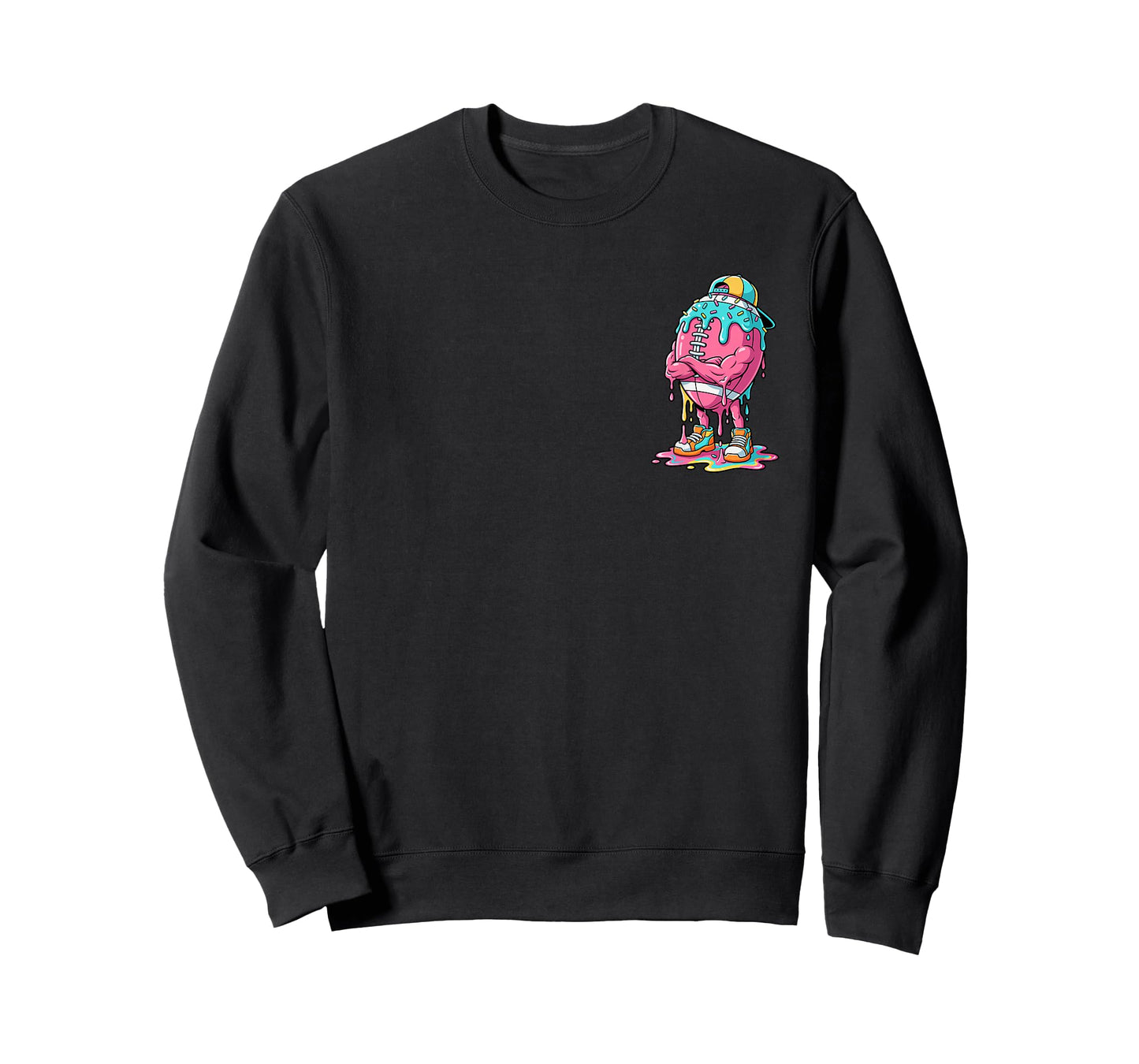 Football Player Drip Ice Cream Sport Lover Youth Boys Girls T-Shirt