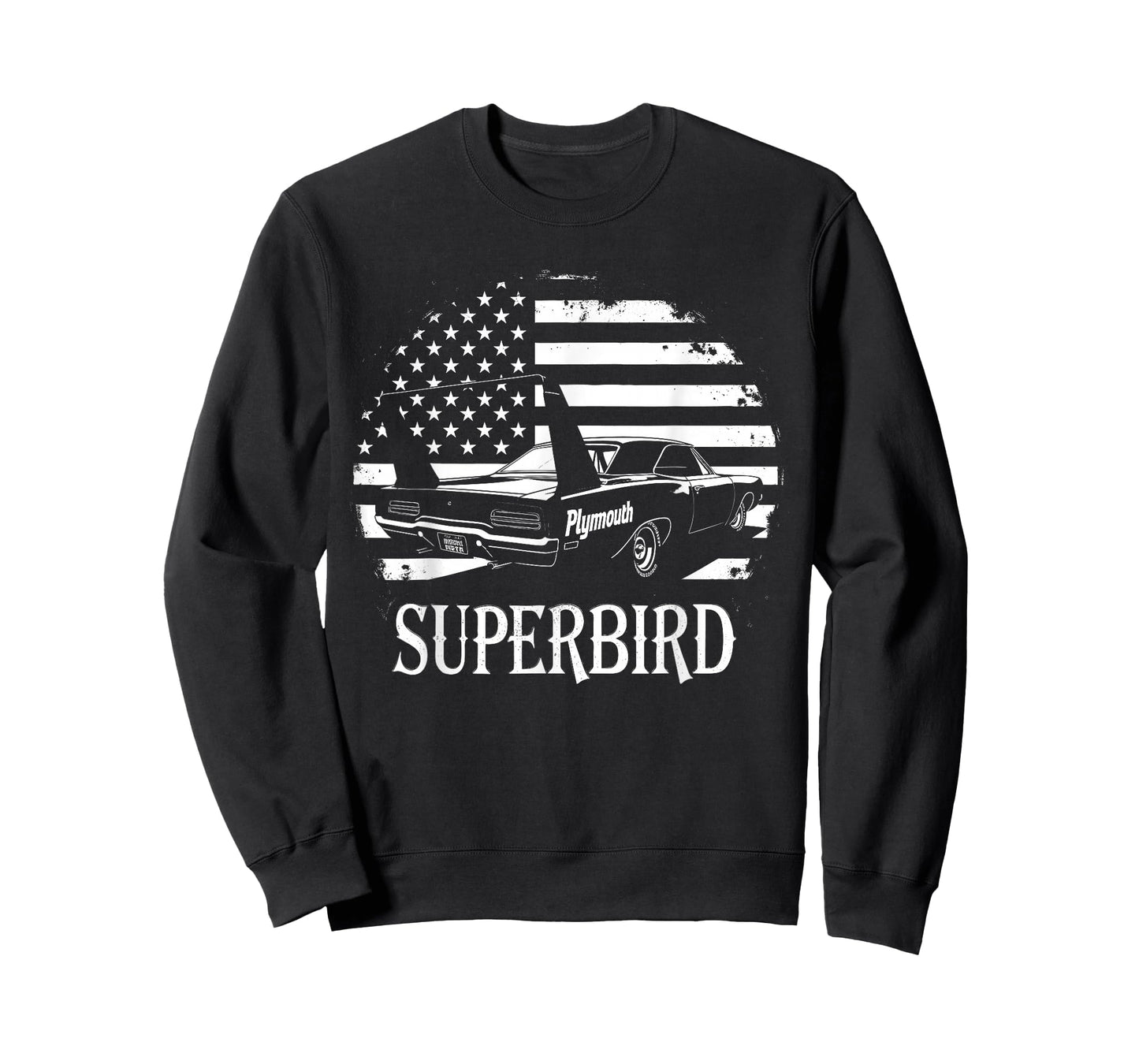 Old School Plymouth Superbird Classic car American Flag T-Shirt