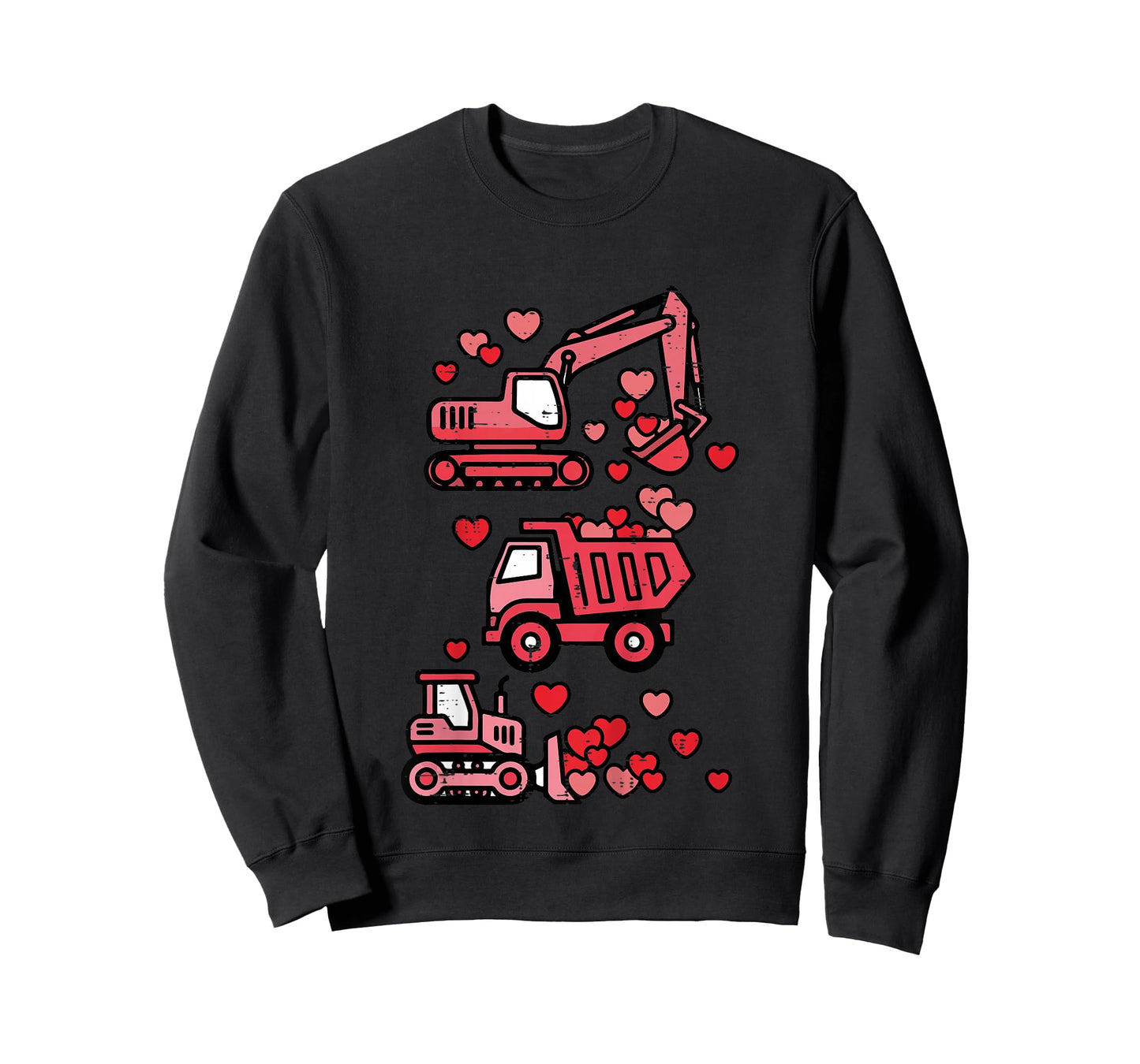 Kids Valentines Day Excavator Truck Valentine Boys Toddler Kids T-Shirt