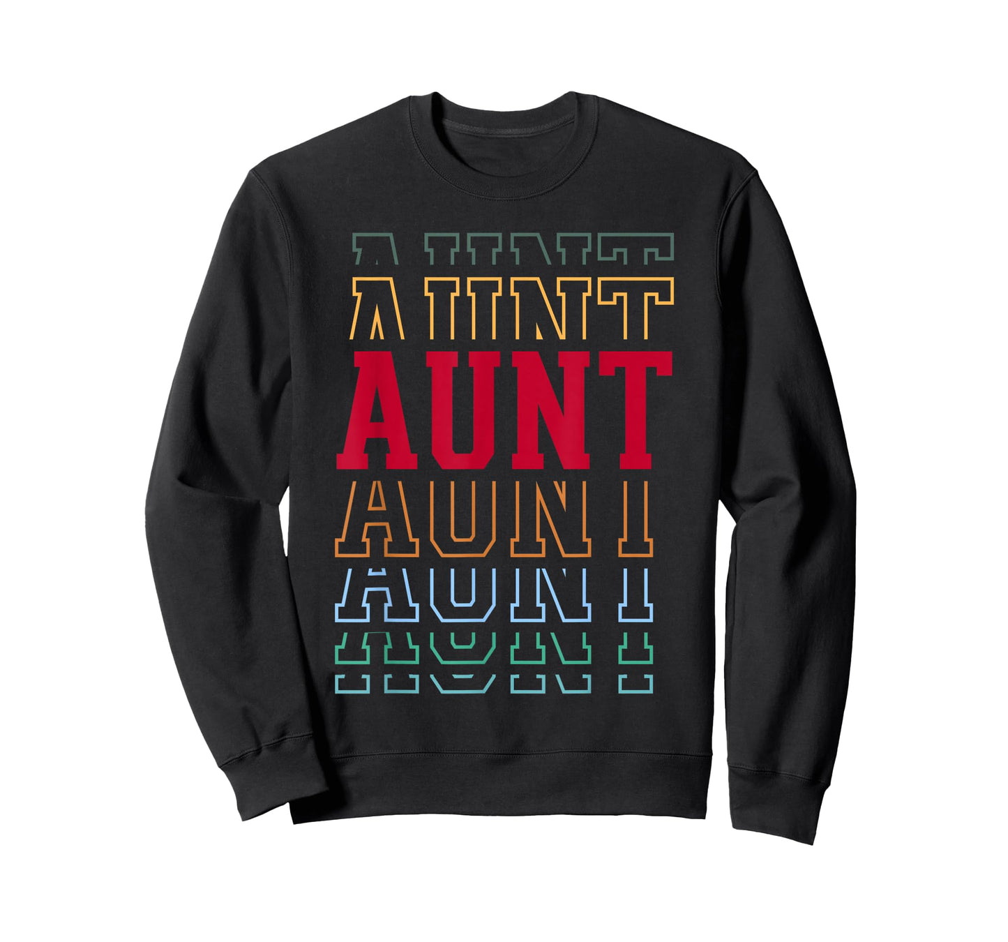 Aunt Funny Athletic Lettering Mother's Day Aunt T-Shirt