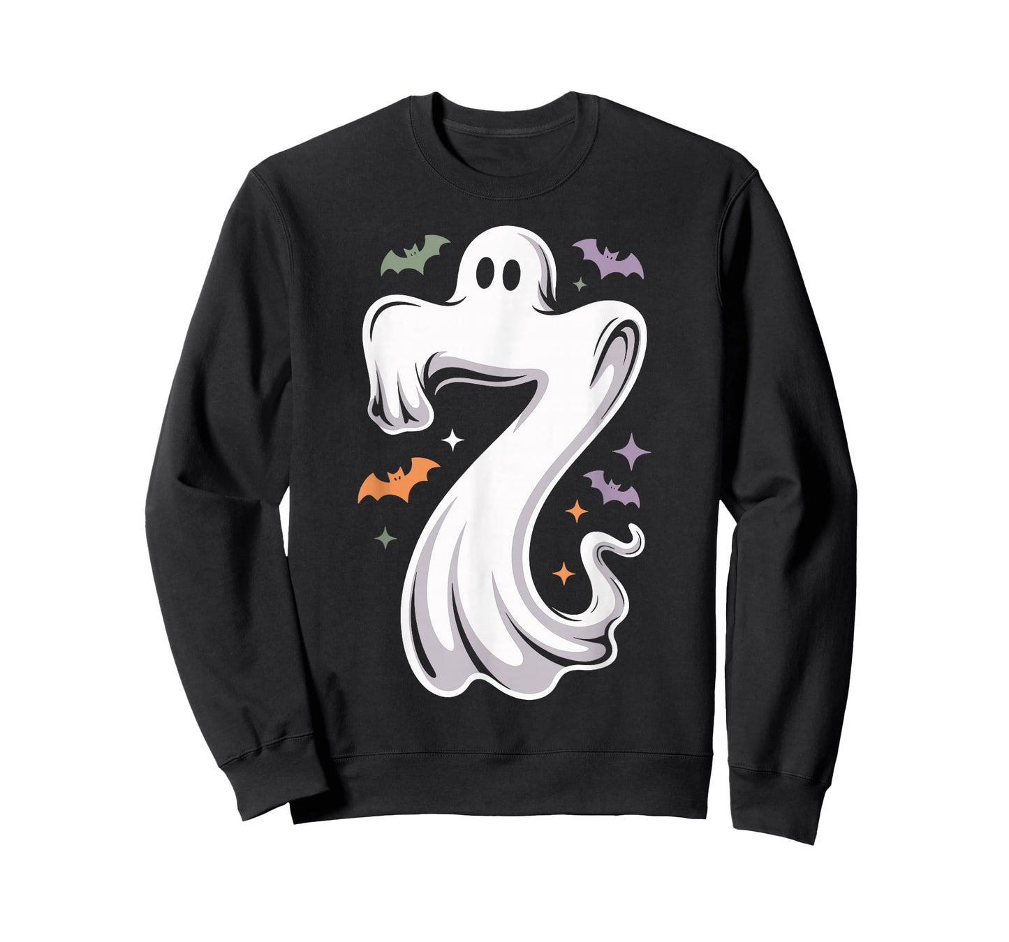 Funny 7 Ghost Meme Halloween Costume Matching Design T-Shirt