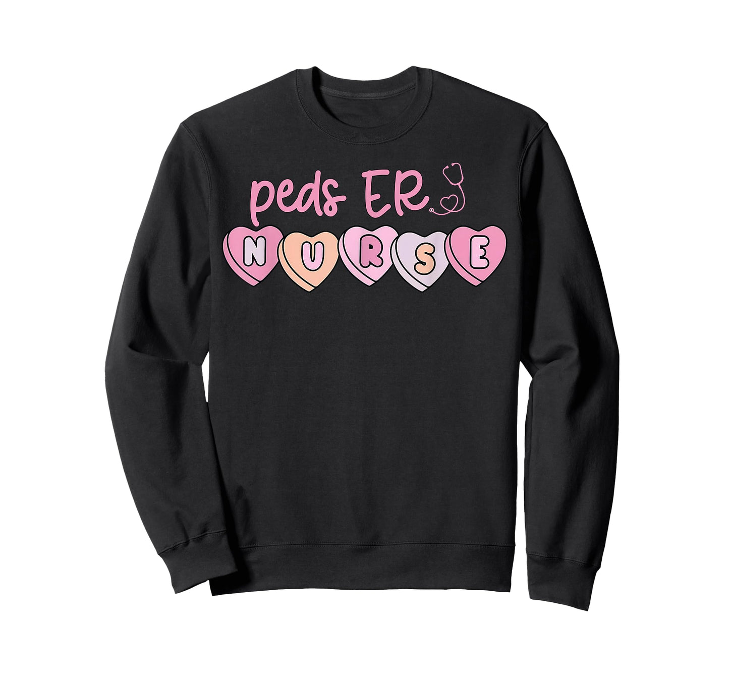 Peds ER Nurse Valentines Day Candy Heart Pediatric Nursing T-Shirt