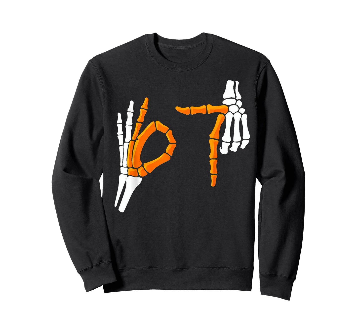 6 7 Funny Halloween 67 Costume Skeleton Hands T-Shirt