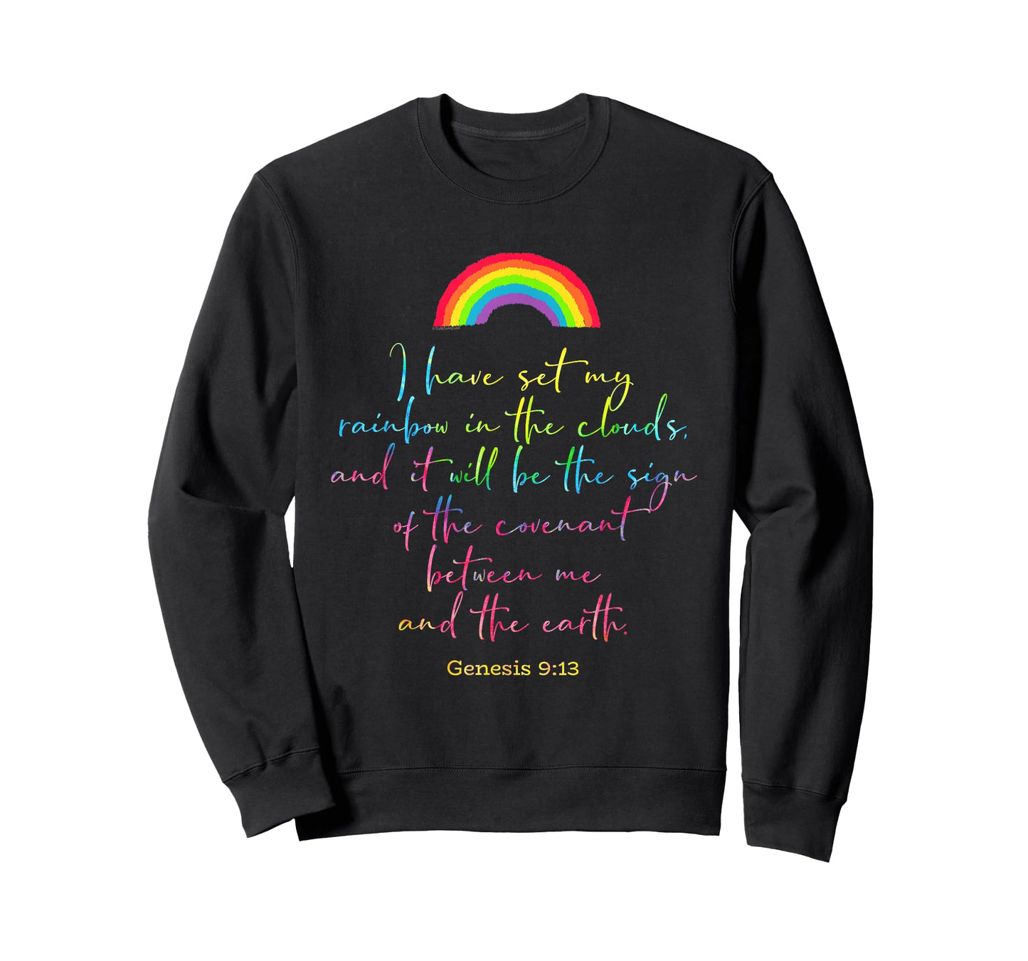 God's Rainbow Genesis 9 Christian Bible Verse Womens Gift T-Shirt