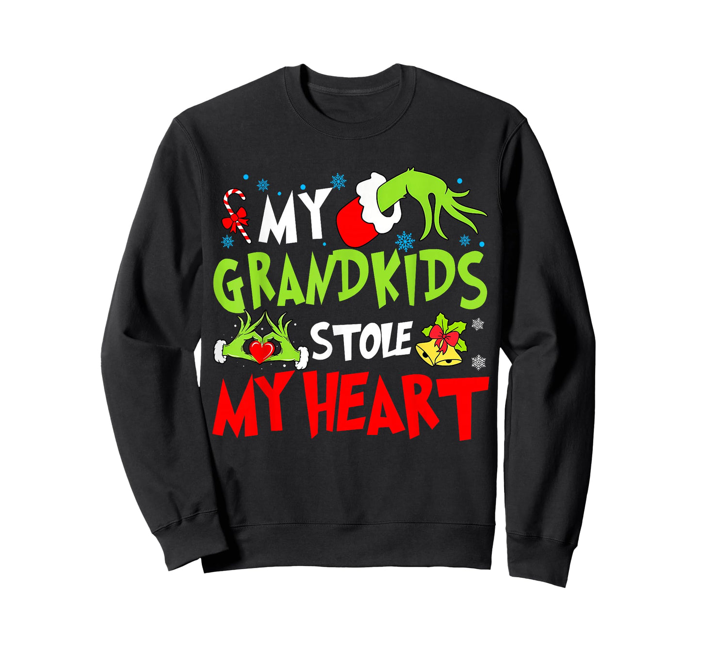 Vintage My Grandkids Stole My Christmas Heart Grandma Xmas T-Shirt