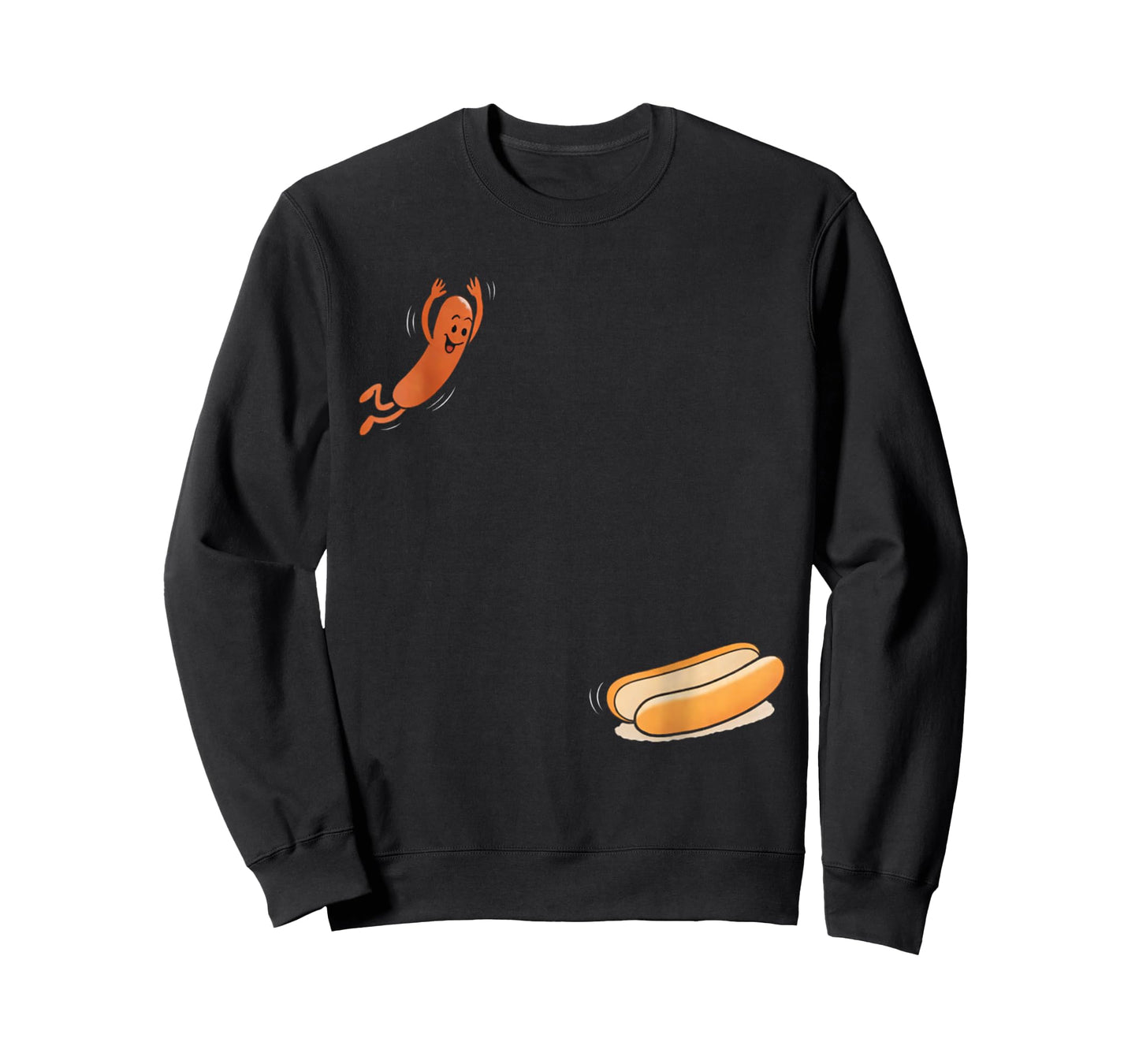 Funny Hot Dog Jumping Into Bun Sausage BBQ High Dive T-Shirt