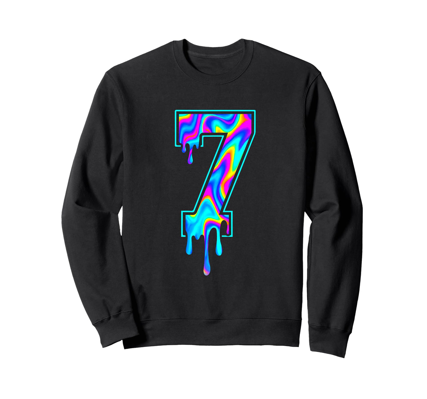 Swirl Rainbow Six Seven Meme 6 7 Halloween Matching 7 T-Shirt