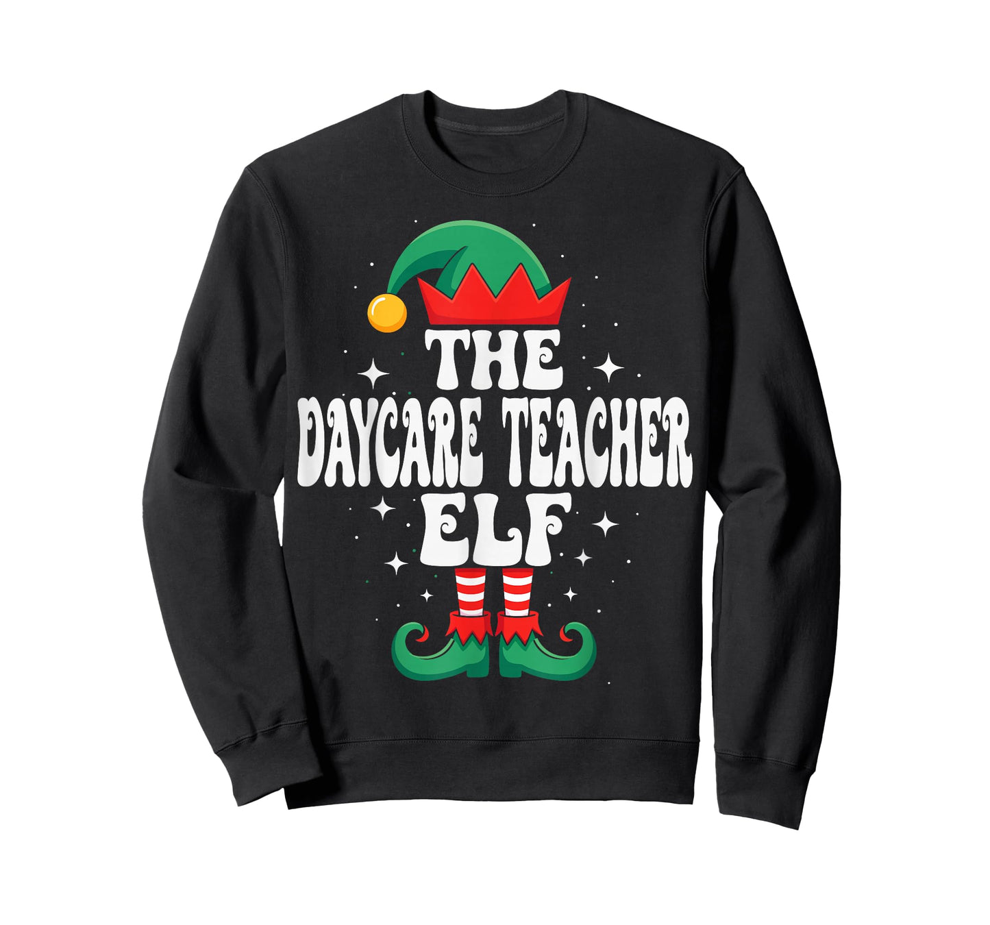 The Daycare Teacher Elf Funny Christmas Matching Family T-Shirt