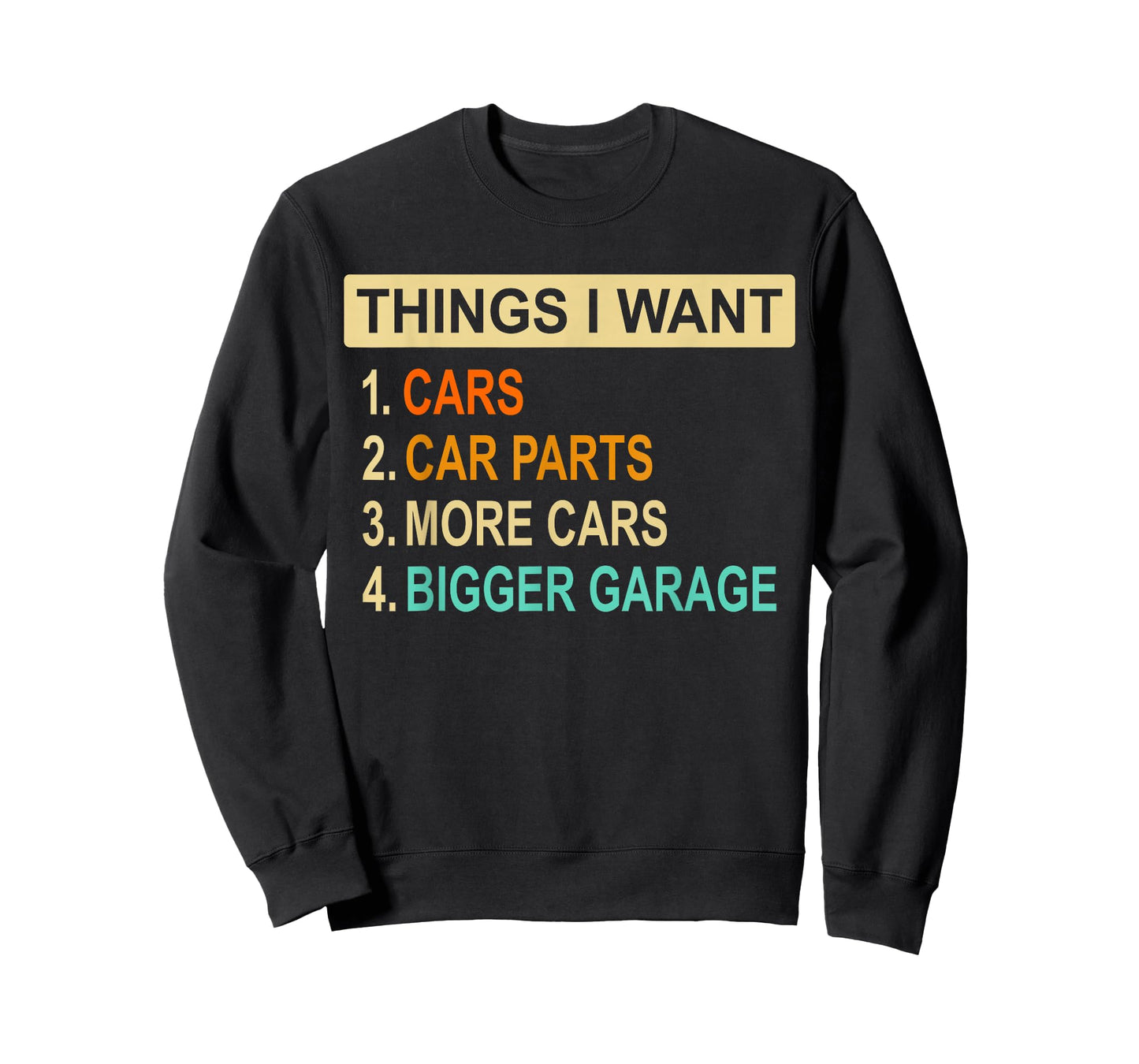 Things I Want Car Parts Enthusiast Auto Mechanic Engine Mens T-Shirt