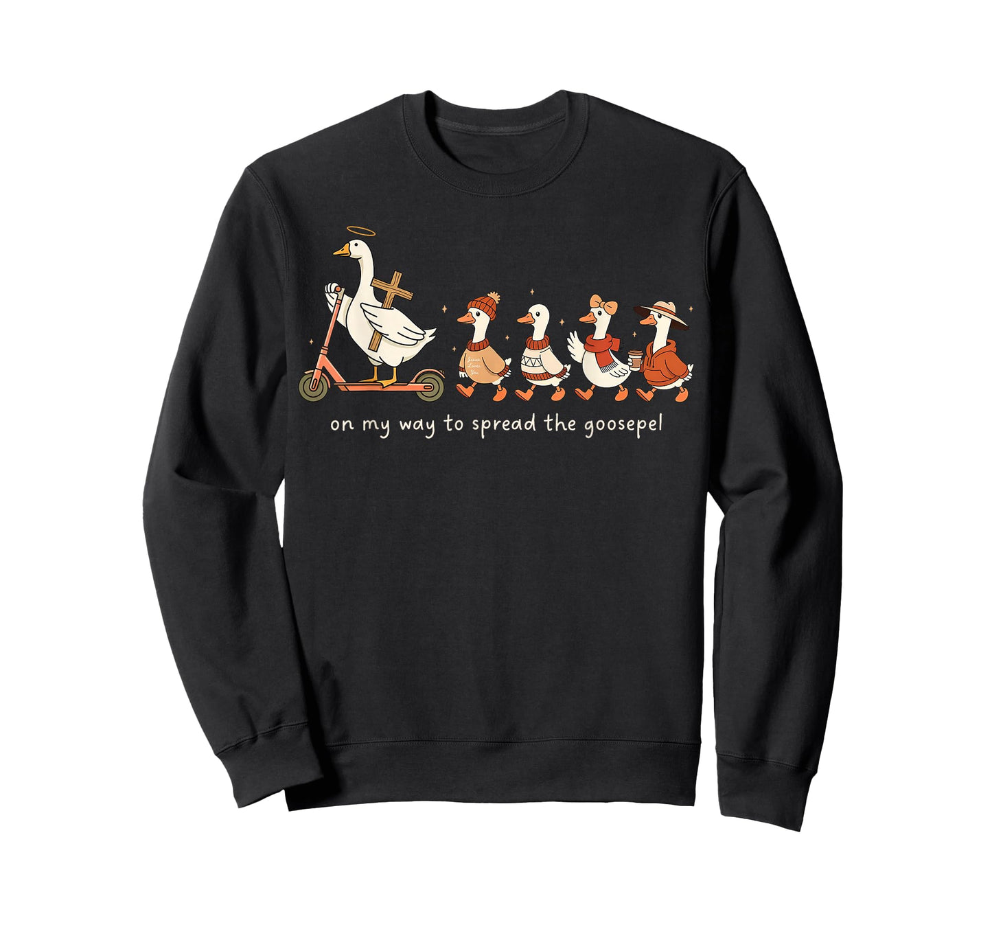 On My Way to Spread The Gospel Funny Goose Christian Goose T-Shirt