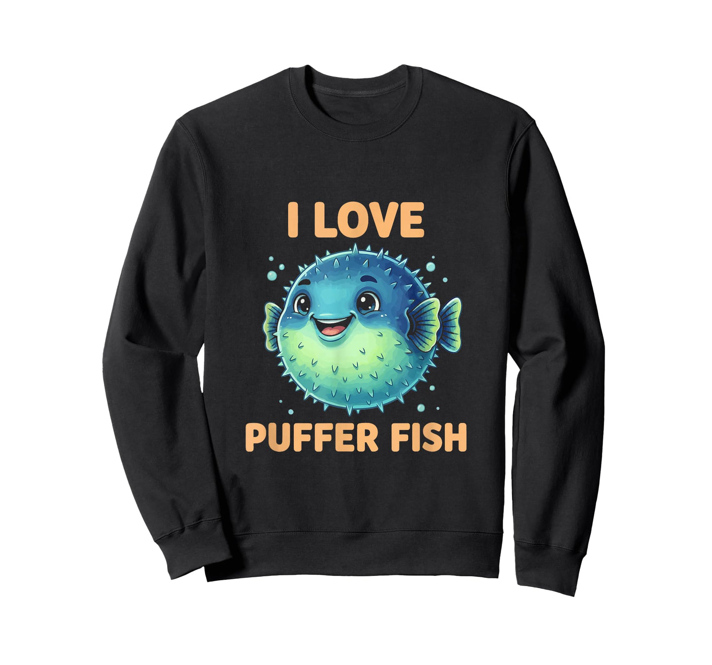 I Love Pufferfish Puffer Sea Fish Lover Girls Kids Boys T-Shirt