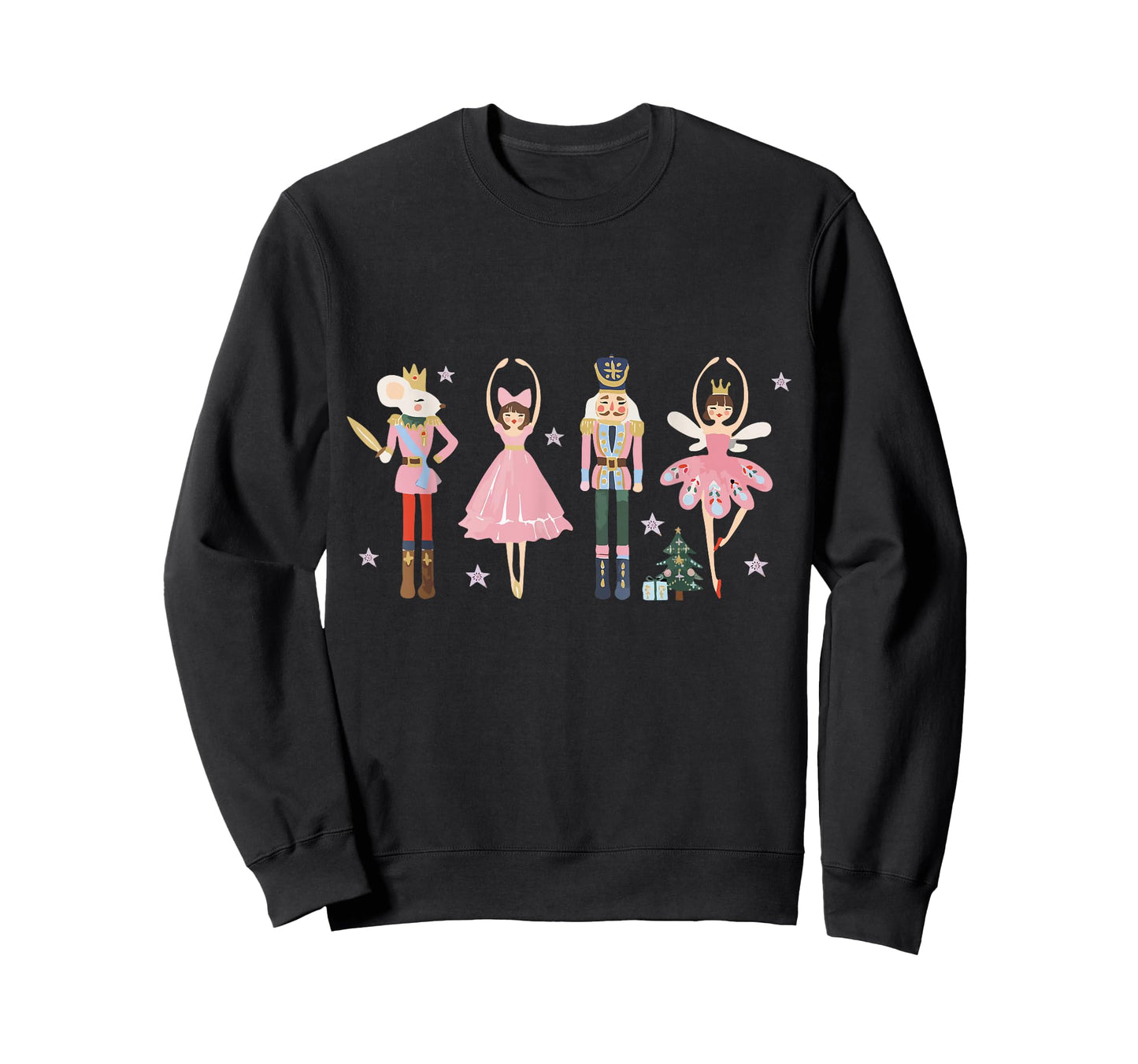 Vintage Pink Nutcrackers Ballet Sugar Plum Fairy Girl Xmas T-Shirt