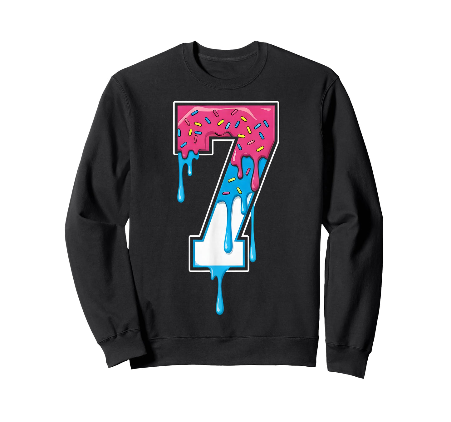 7 Number Seven Team Sports Ice Cream Drip 67 Six Seven Meme T-Shirt