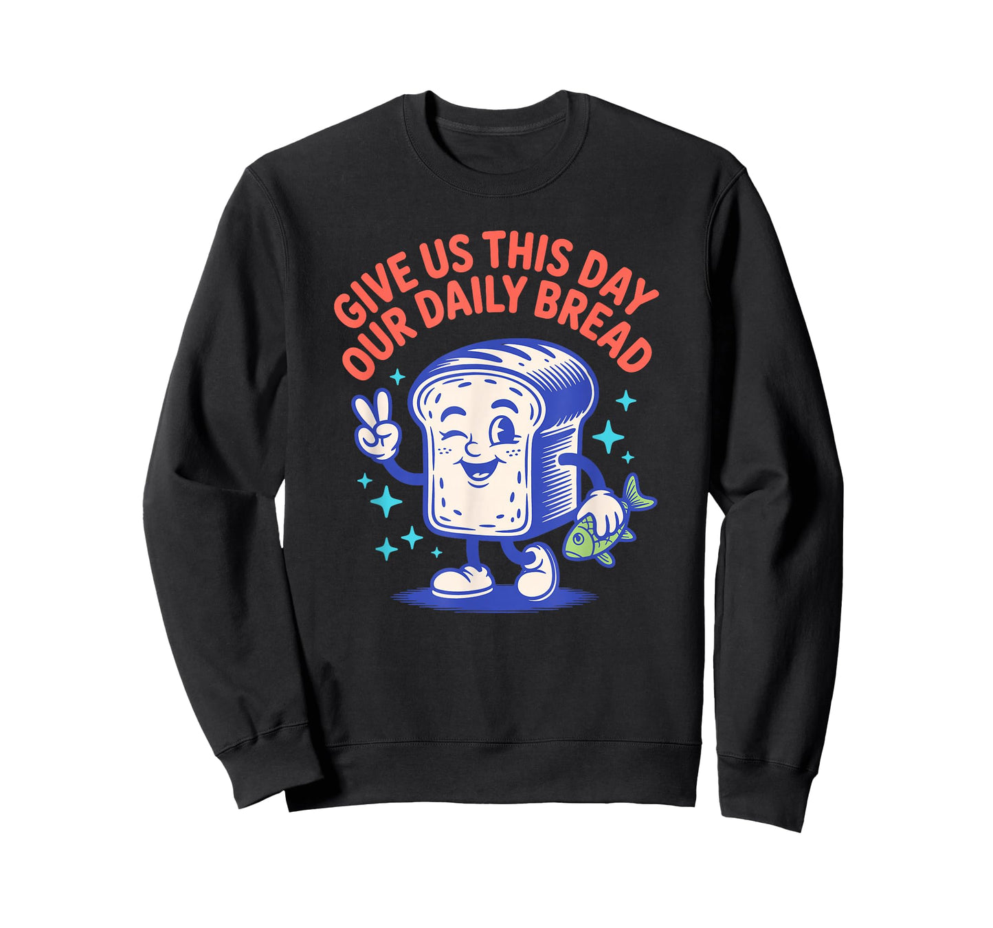 Give Us This Day Our Daily Bread Retro Cartoon T-Shirt