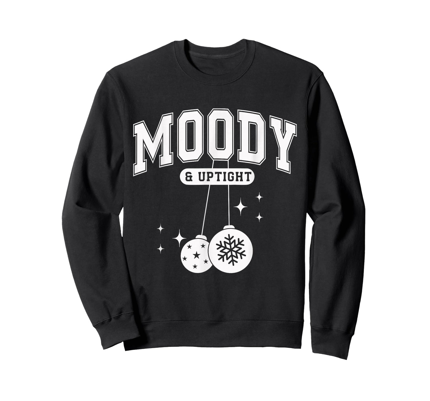 Moody and Uptight Merry and Bright Christmas Couple Pajama T-Shirt