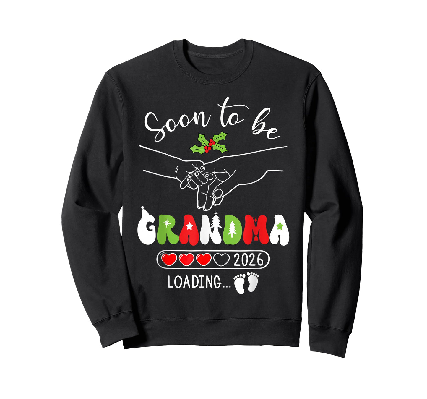 Soon to Be Grandma 2026 Pregnancy Announcement Christmas T-Shirt