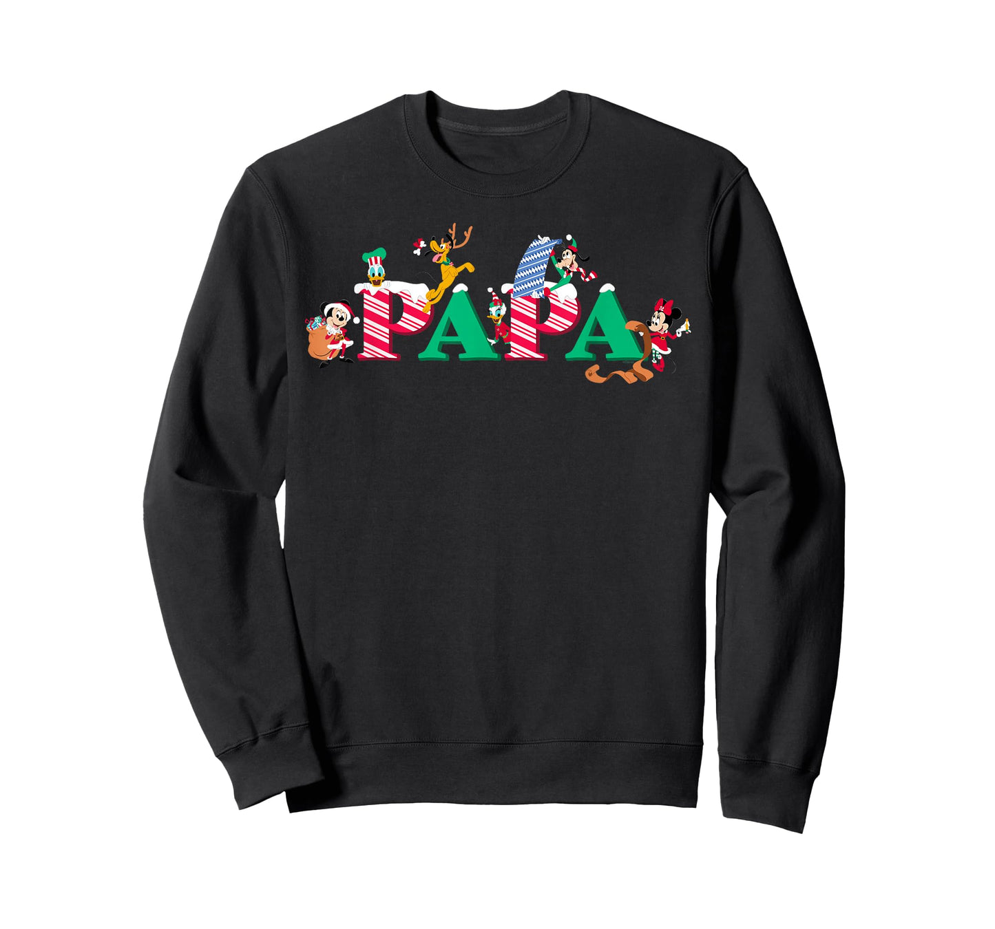 Disney Papa Candy Cane Holiday Christmas Family Trip Gift T-Shirt
