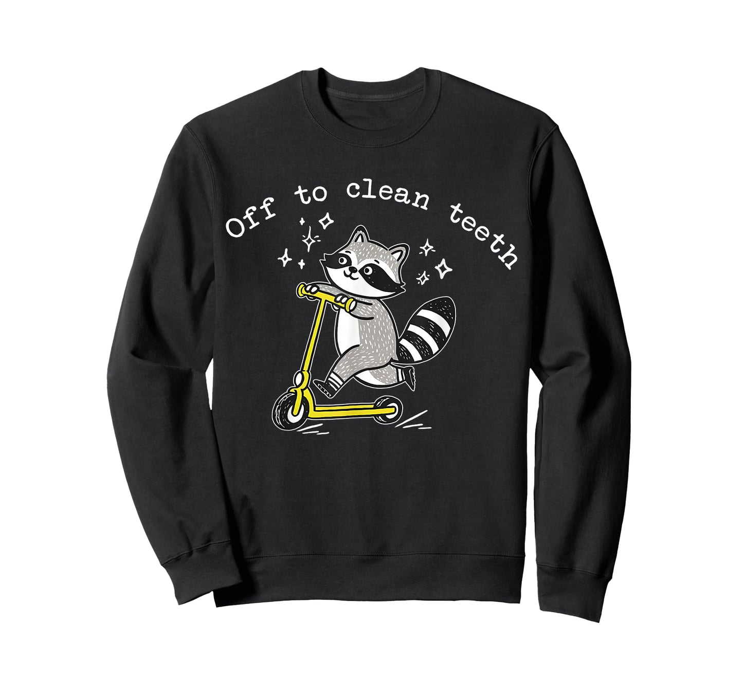 Funny Raccoon Scooter Off to Clean Teeth Dental Hygienist T-Shirt