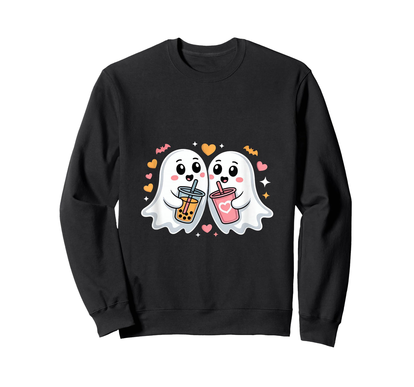 Cute Halloween Ghosts Bubble Tea Lovers T-Shirt