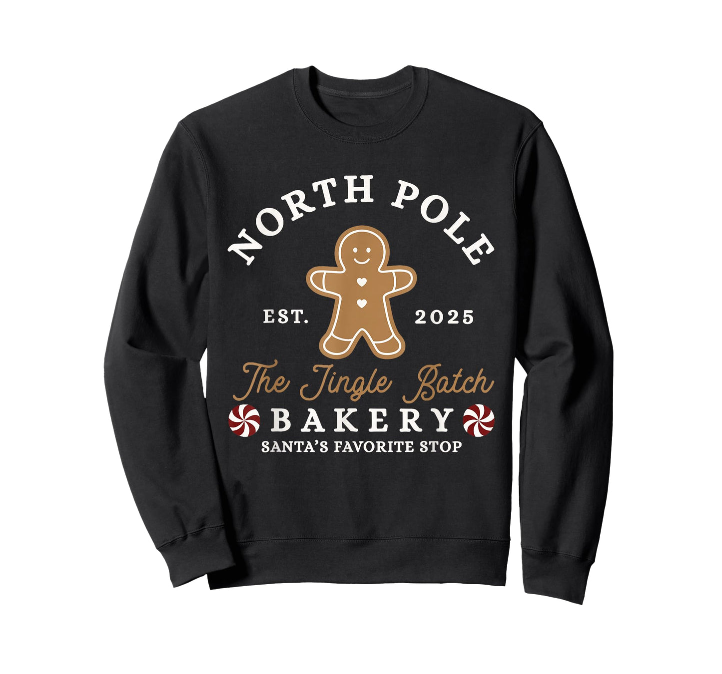North Pole Christmas The Jingle Batch Bakery Santas Favorite T-Shirt