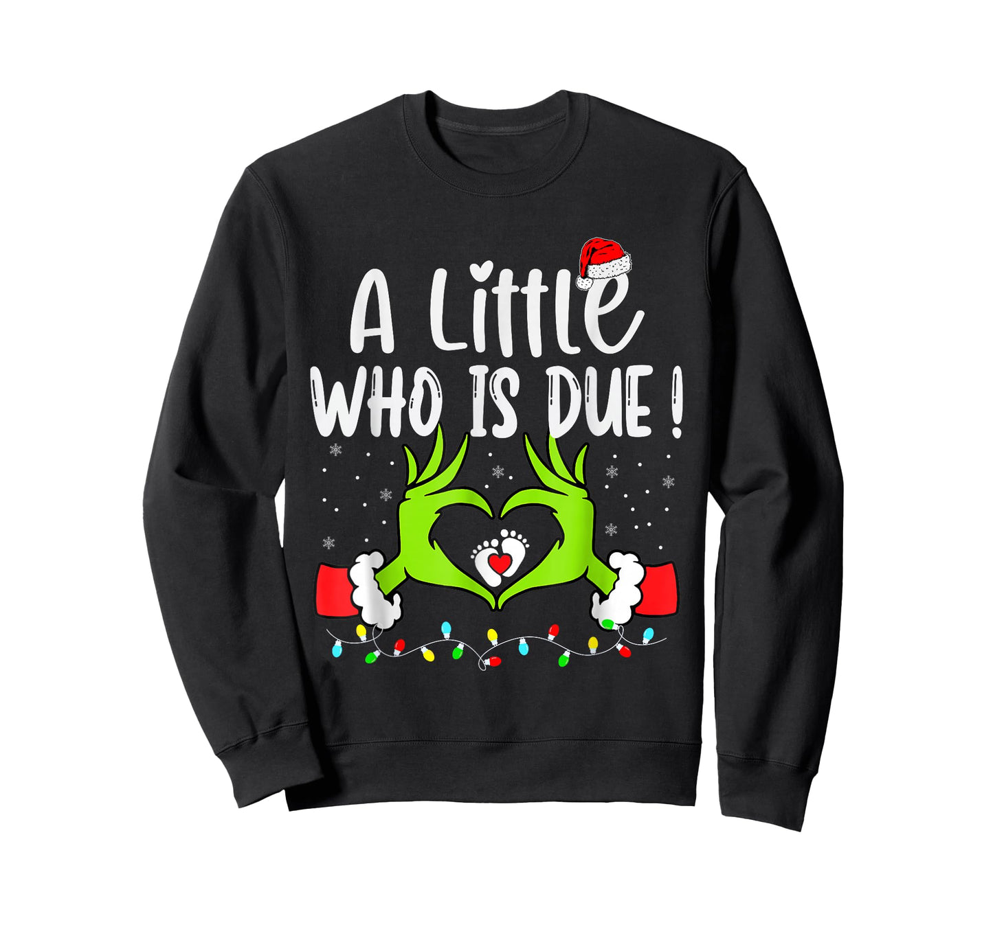 A Little Who is Due Pregnancy Christmas Announcement T-Shirt
