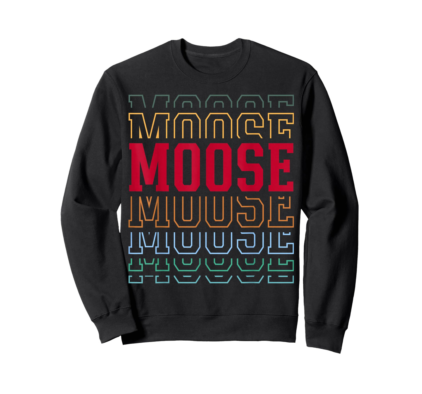 Moose Layered Text Costume Animal Lover T-Shirt