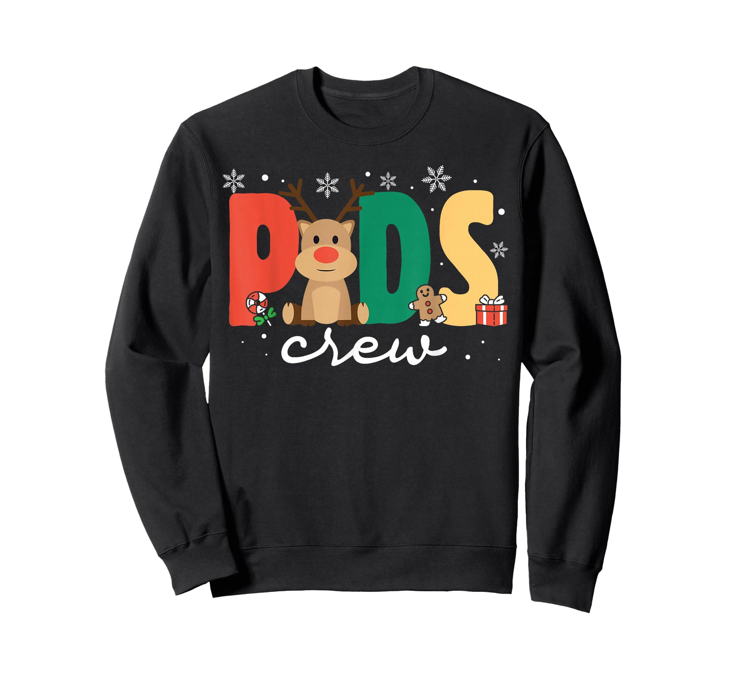 Retro Peds Crew Christmas Pediatric Nurse Nursing Group T-Shirt