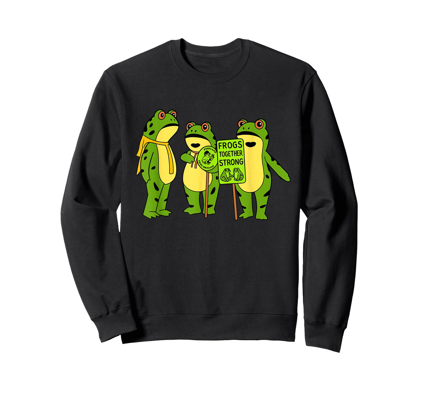 Portland Frog Brigade Oregon Frogs Together Funny Strong T-Shirt