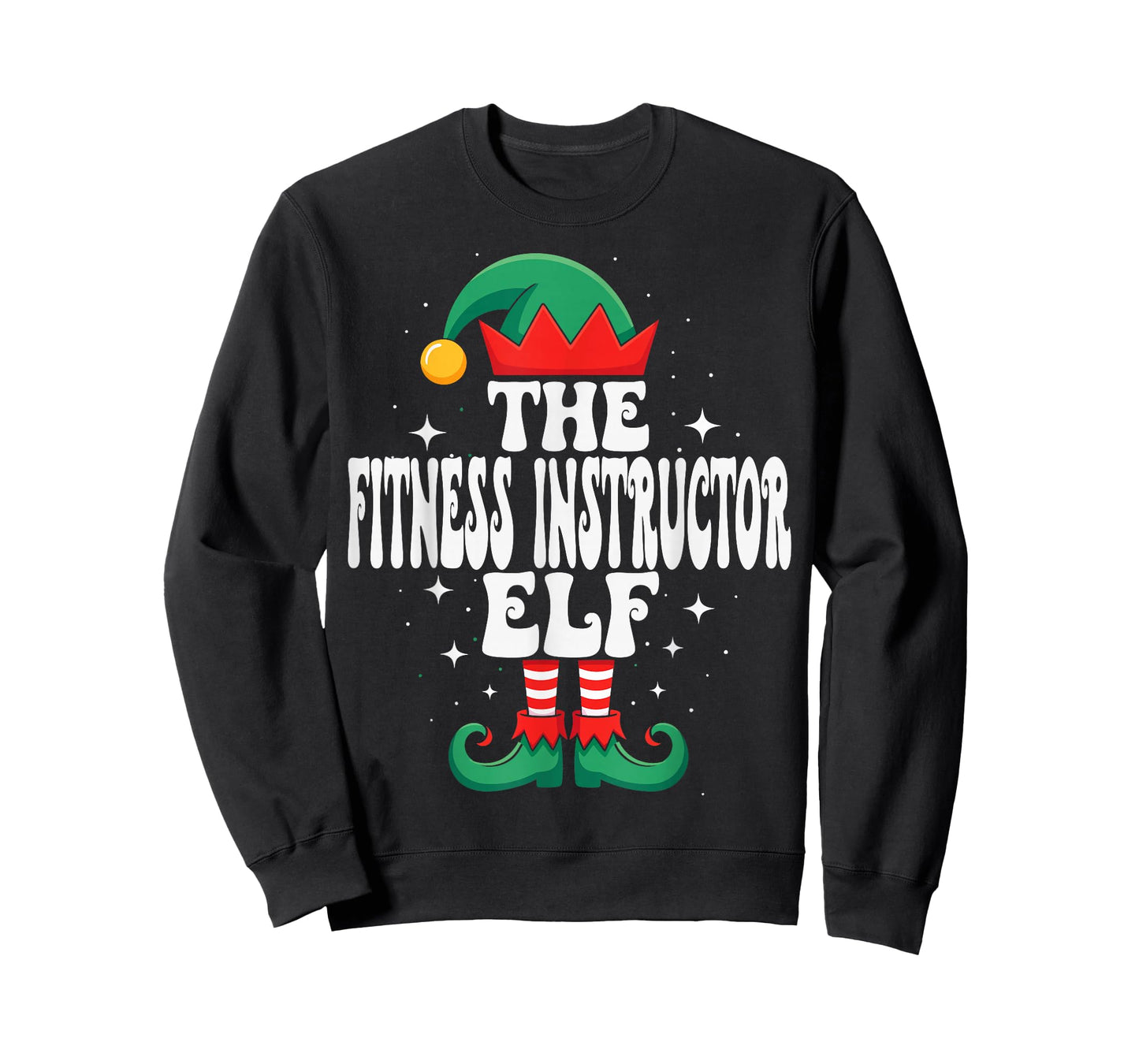 The Fitness Instructor Elf Funny Christmas Matching Family T-Shirt
