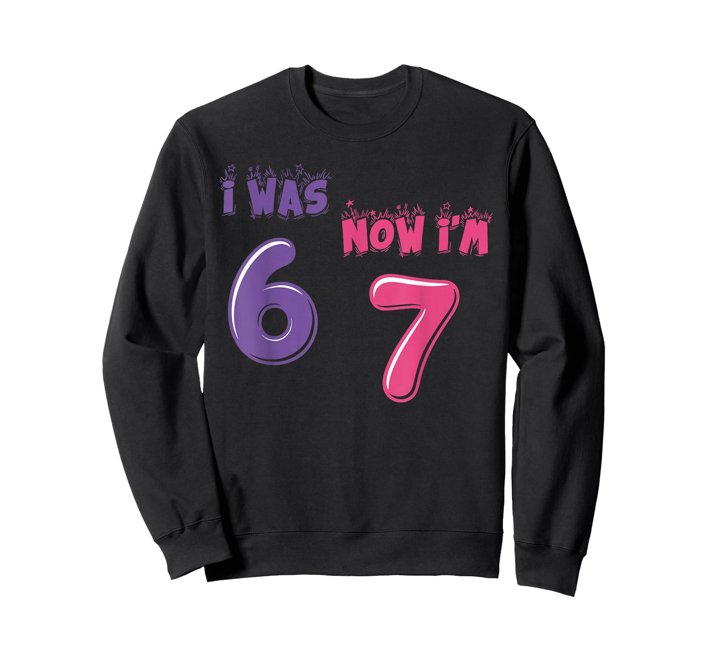 Funny 7 Year Old Birthday was 6 Now I'm Seven Meme 67 T-Shirt