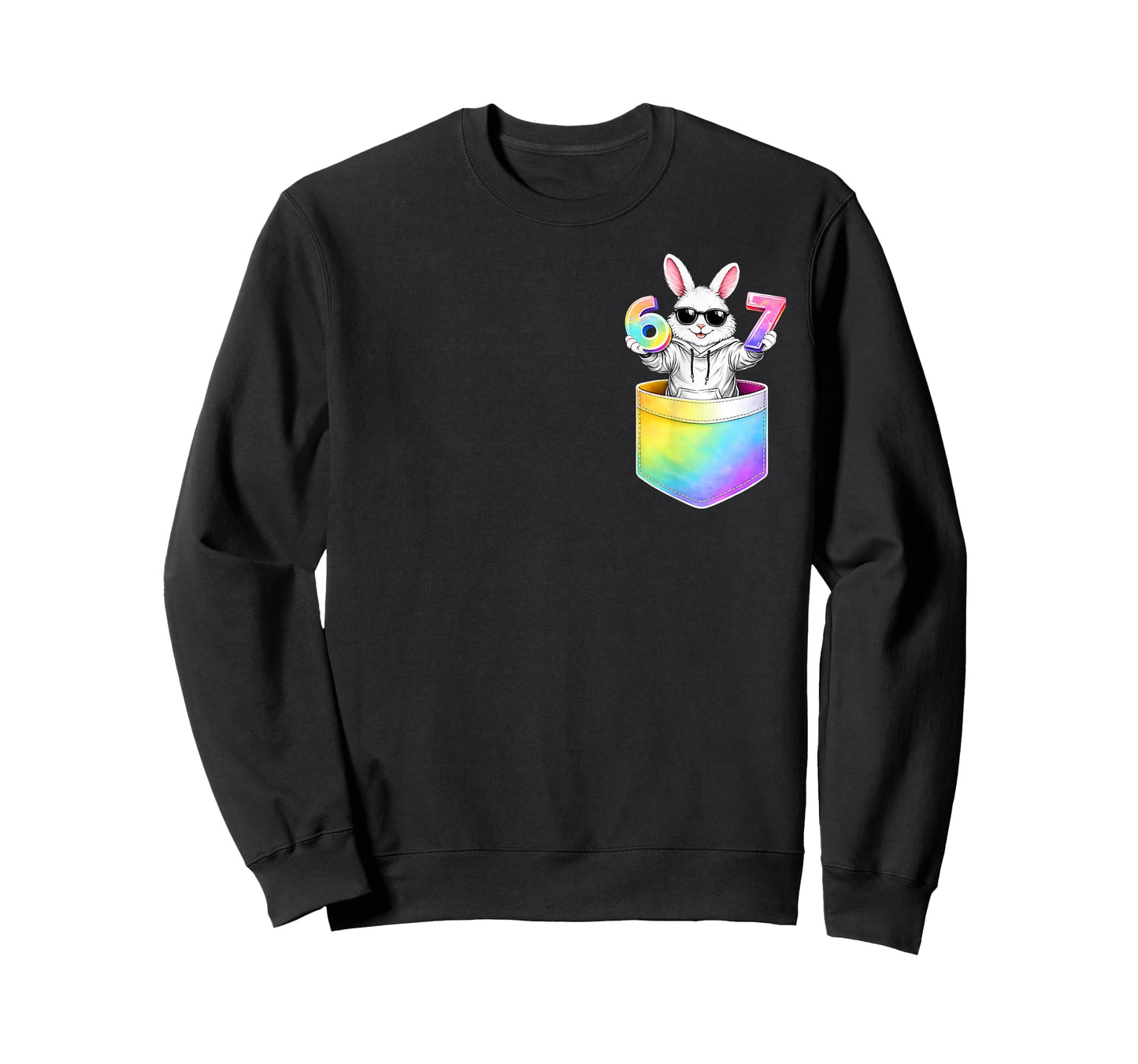Easter Bunny in Pocket Six Seven Bruh 67 Meme Easter Day T-Shirt