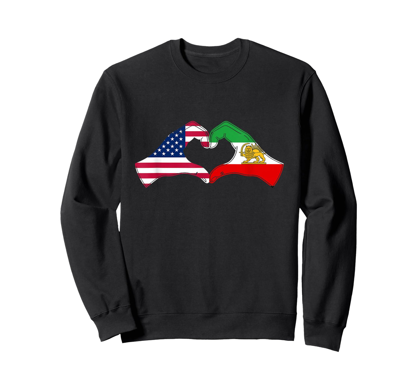 Persian American Flag USA Persia Heritage Heart T-Shirt