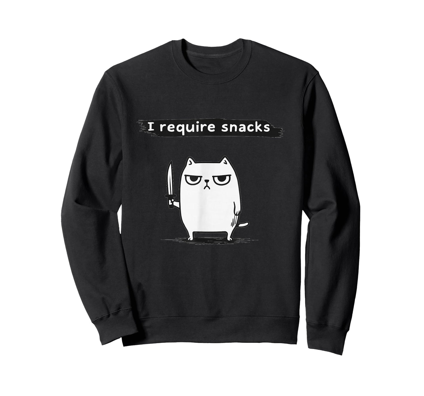 I Require Snacks Angry Cat Funny Meme T-Shirt