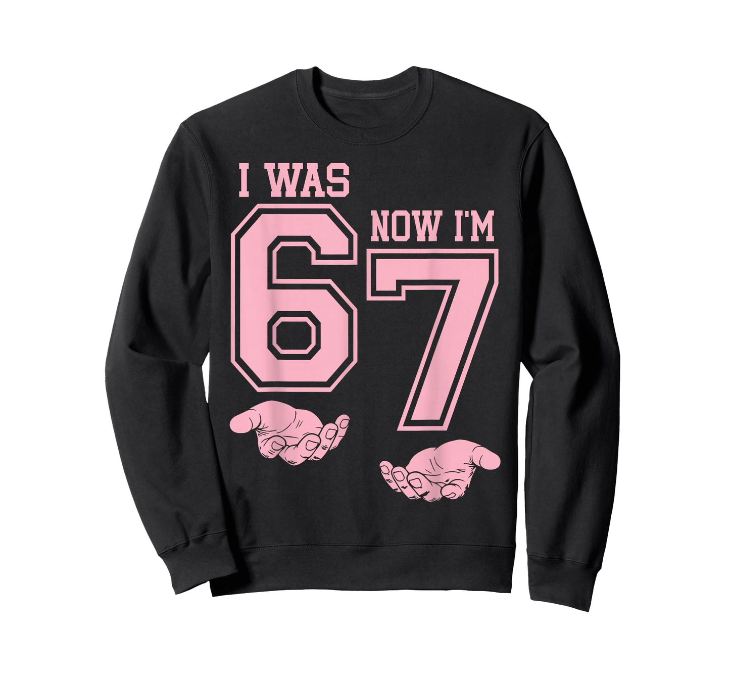 Six Seven Meme 7 Year Old Birthday Shirt was 6 Now I'm 7 T-Shirt