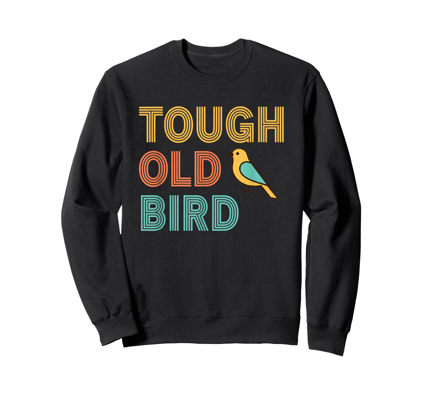 Bird Tough Old Bird Retro Stripe Finch T-Shirt