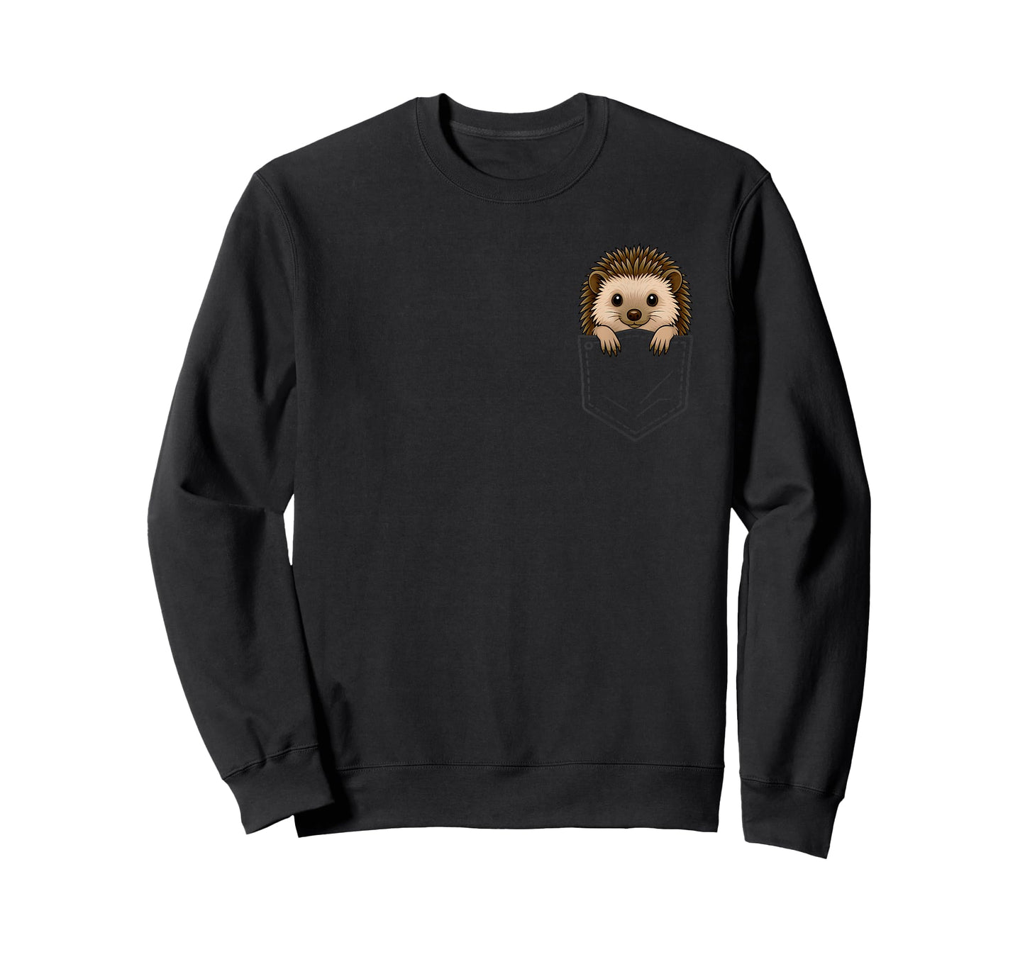 Funny Hedgehog Peeking in Pocket Animal Lover Men Women Kids T-Shirt