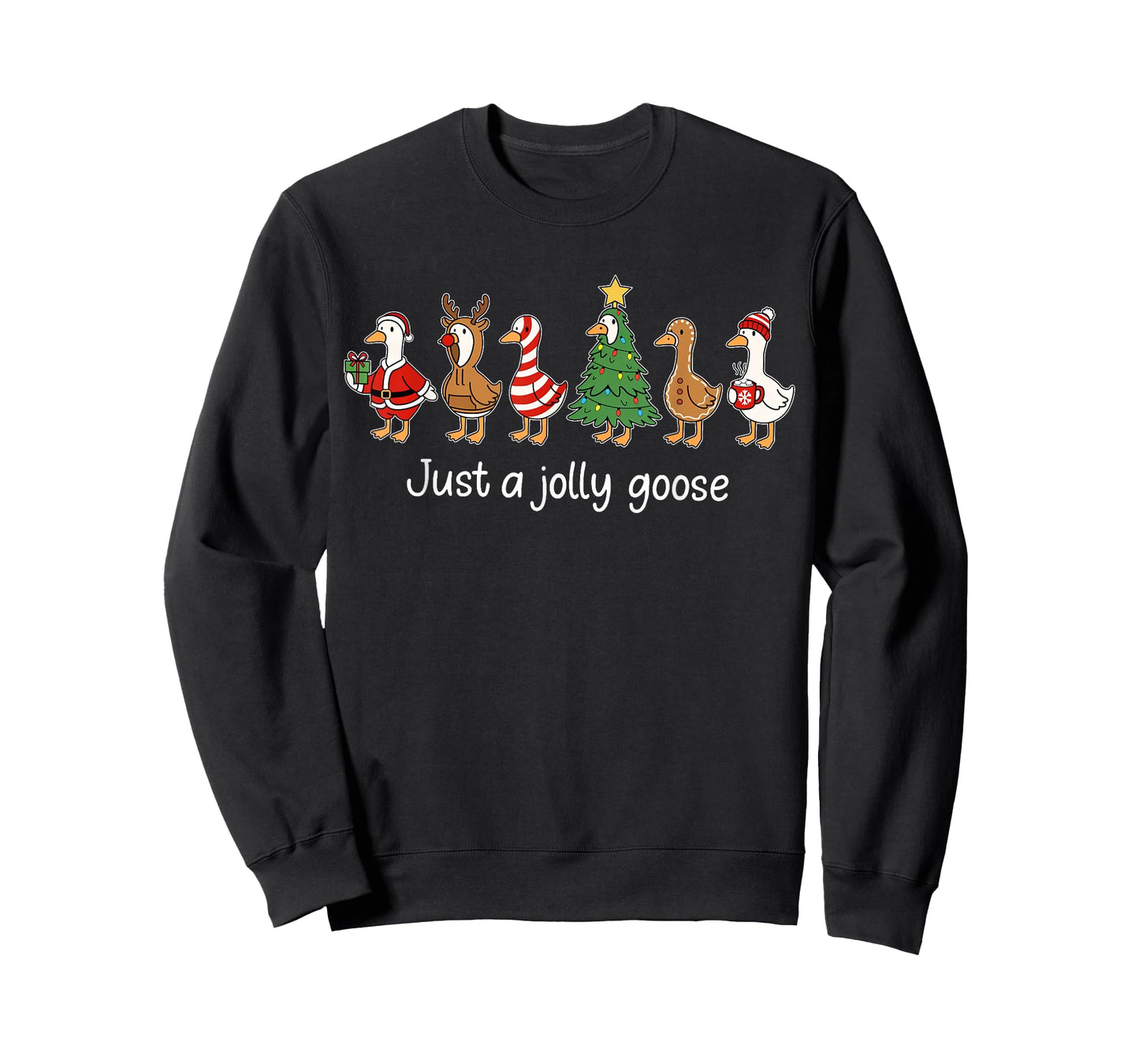 Just A Jolly Goose Funny Merry Goosemas Christmas Xmas T-Shirt