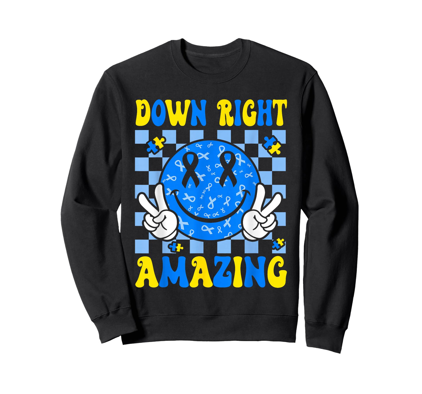 Down Right Amazing Smile Face Down Syndrome Awareness Kids T-Shirt