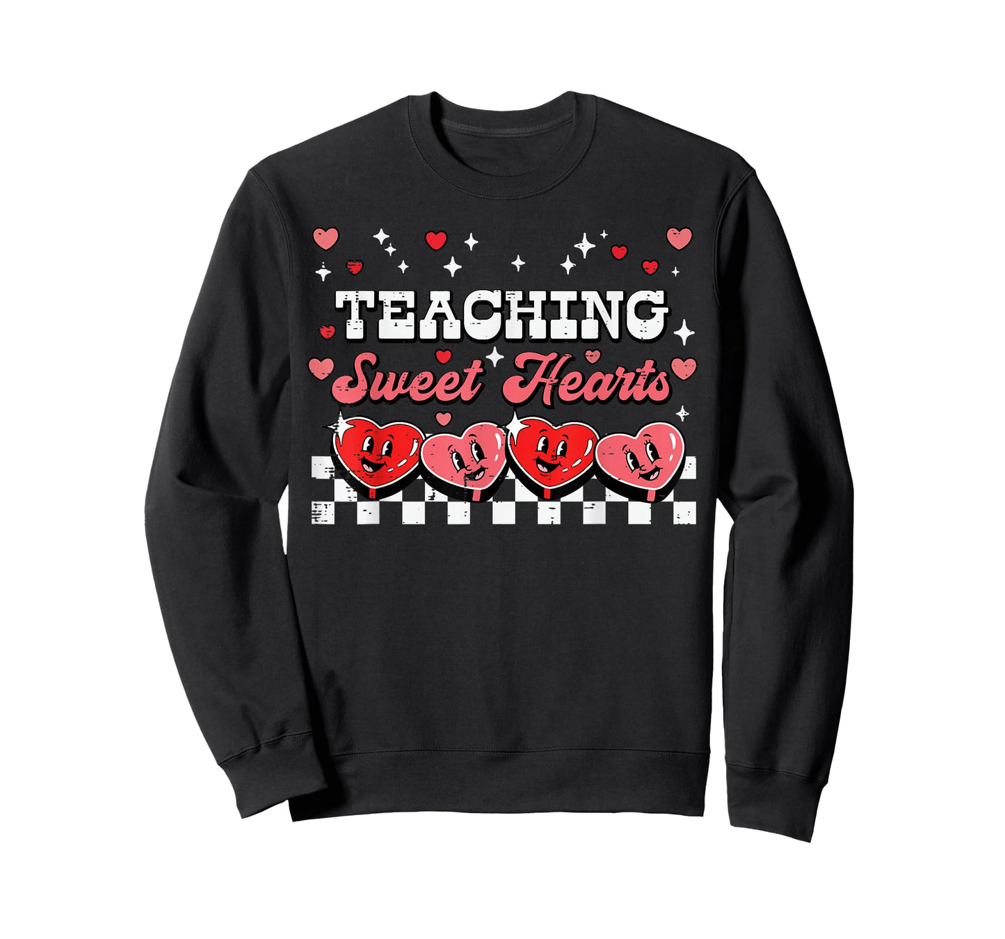 Valentines Day Teacher Teaching Sweethearts Retro Women Men T-Shirt